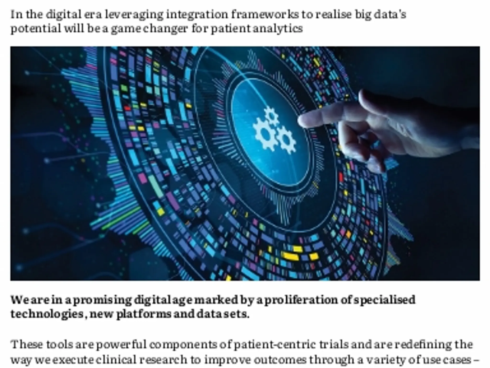 PATIENT-CENTRICITY: Embracing a dynamic digital age