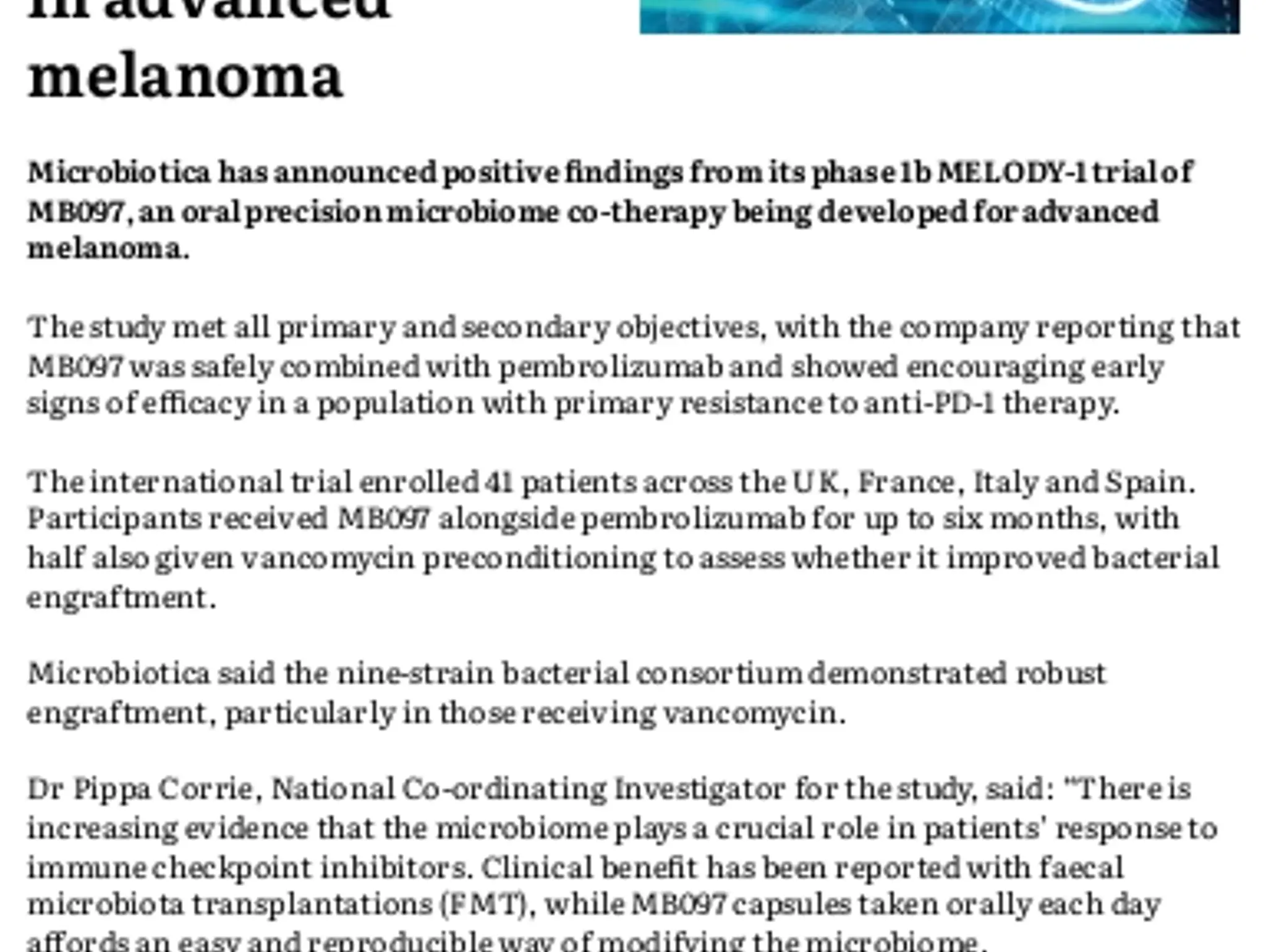 8 NEWS: Clinical Trials