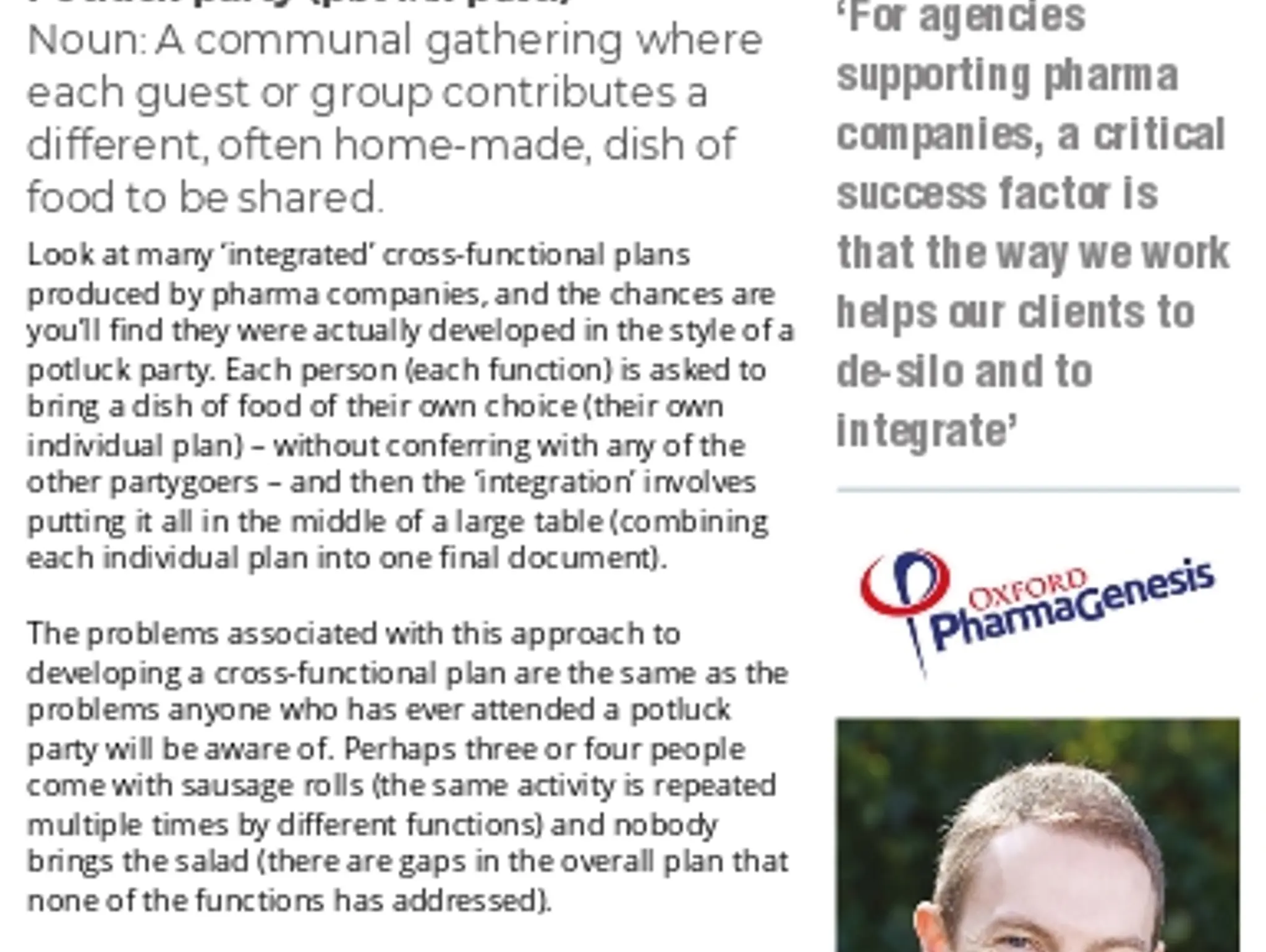 27 - Why cross-functional planning  must not be a potluck party