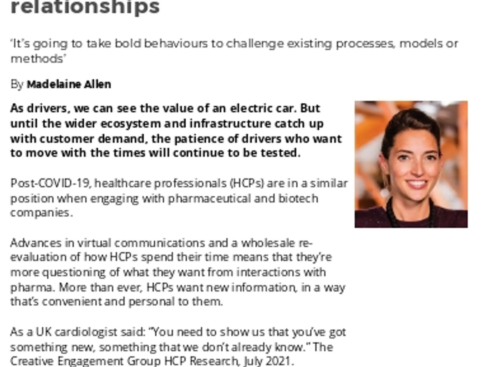 25 - TL TCEG - The great reset of frontline HCP relationships