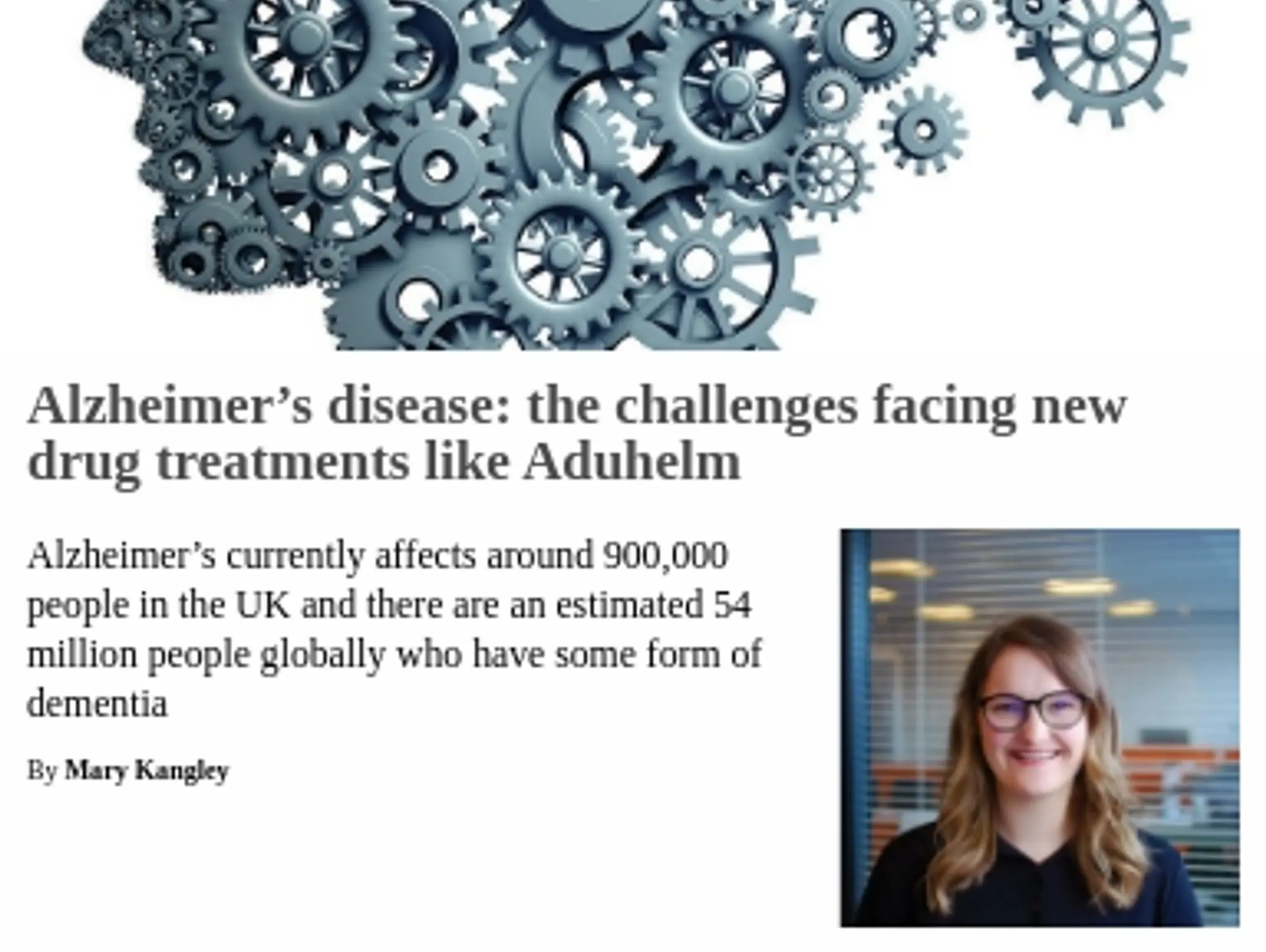 40-41 - Alzheimer’s disease: the challenges facing new drug treatments like Aduhelm