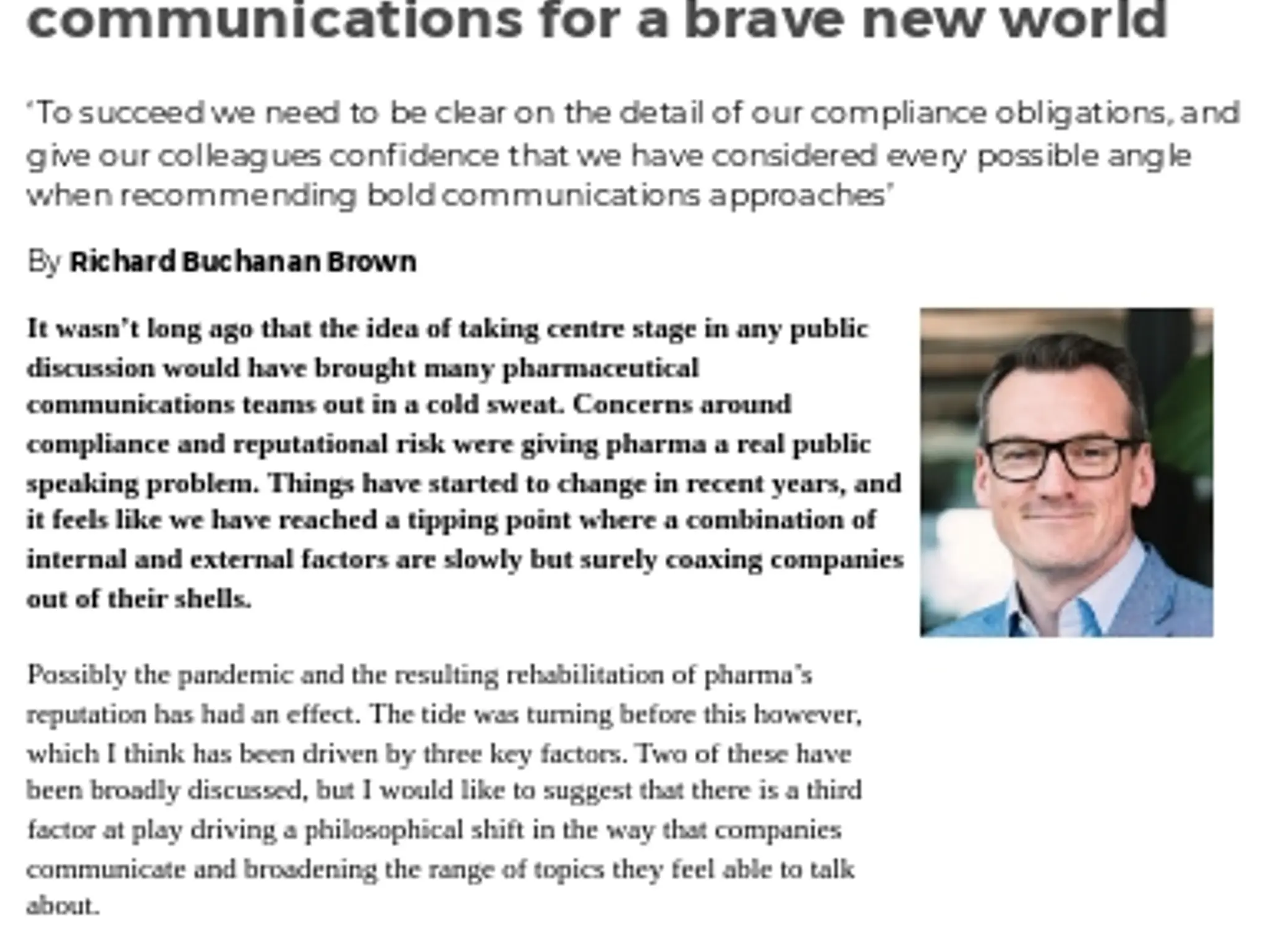 26 - TL DNA - How pharma found its voice – health communications for a brave new world