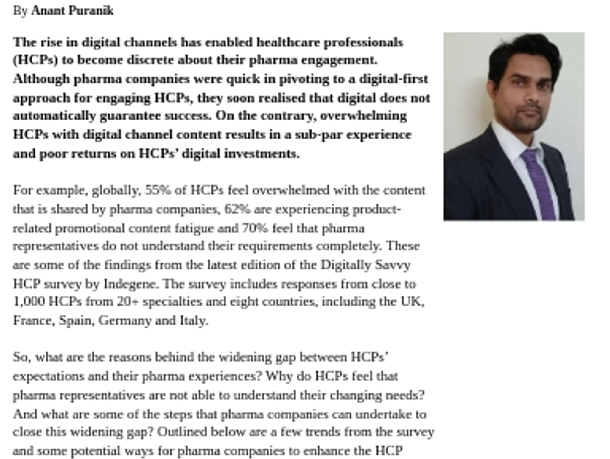 28-29 - DIGITAL CHANNELS AND HCPS - Closing the widening gap between HCPs’ expectations and their pharma experiences