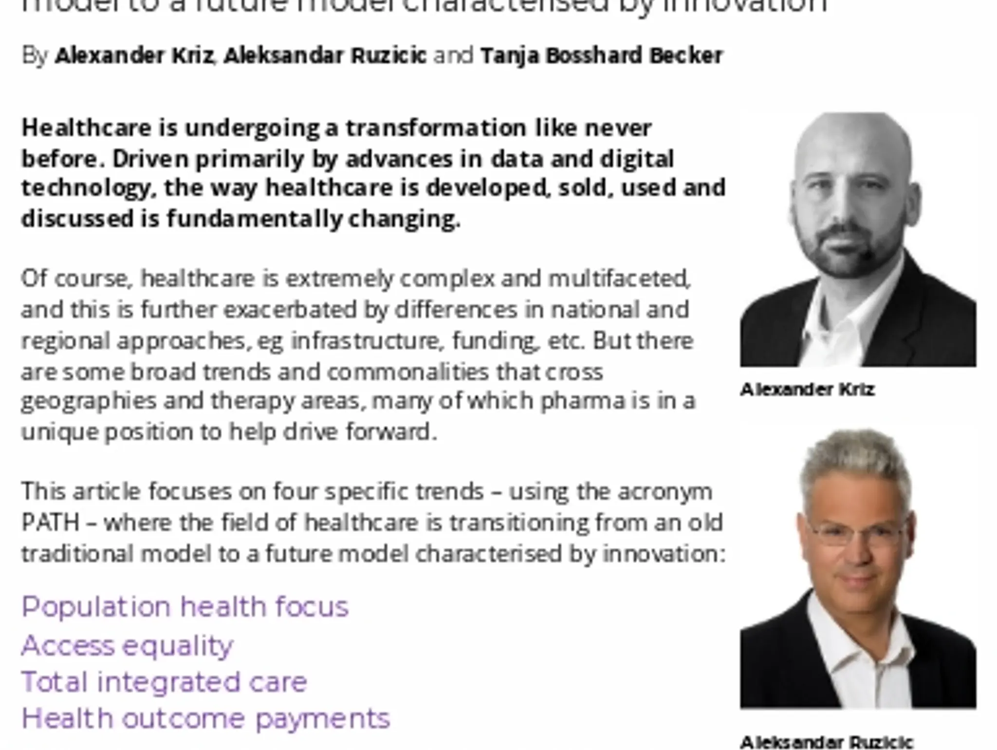 38-39 - HEALTHCARE INNOVATION: Redefining how pharma looks at rare diseases