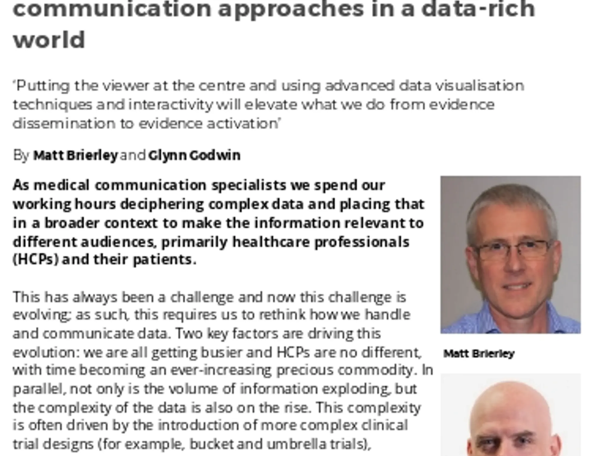 33 - TL ASHFIELD - Bringing clarity to the complex: improving communication approaches in a data-rich world