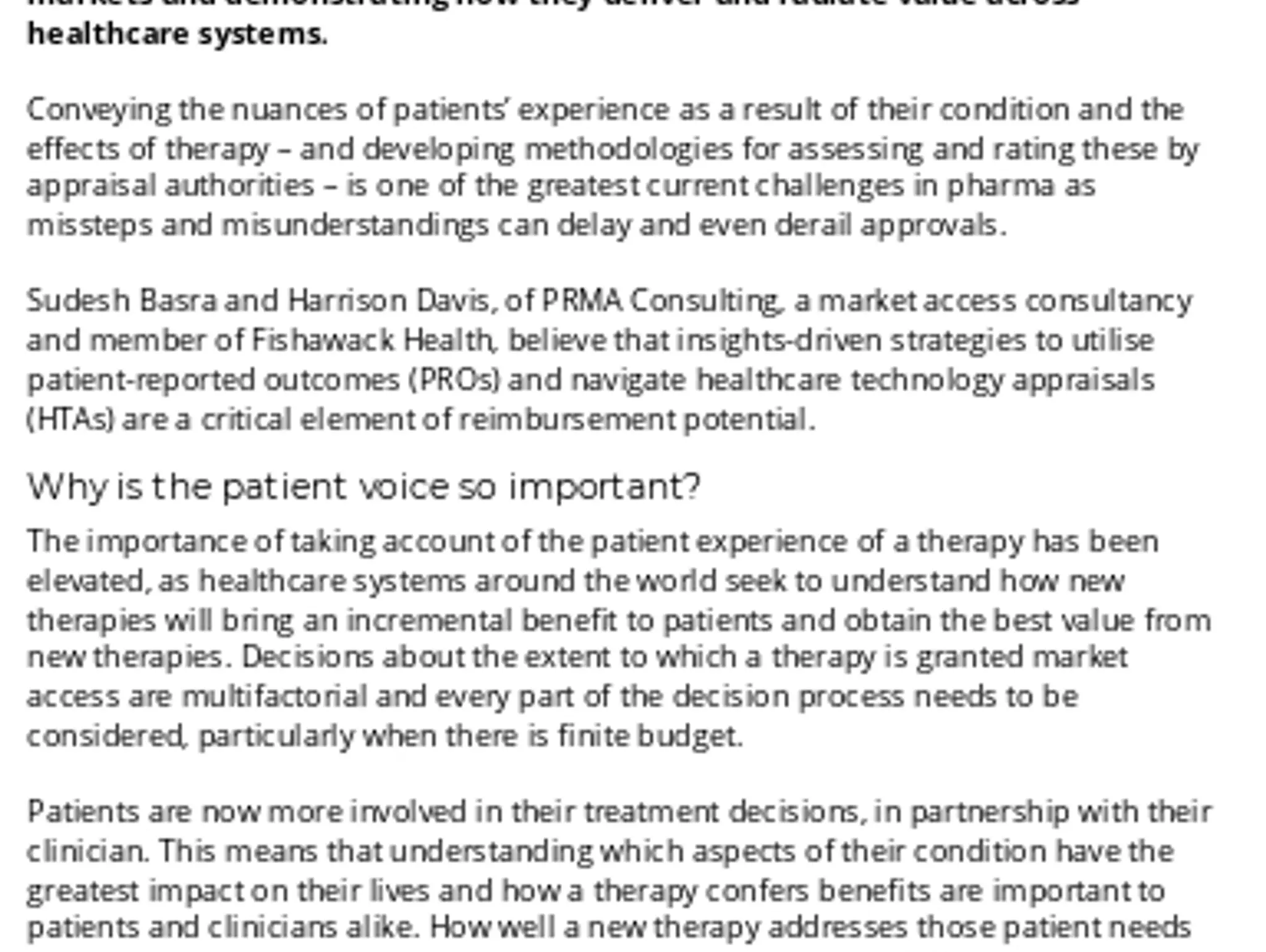 30 - TL - The patient voice – the value of patient-reported outcomes in HTA