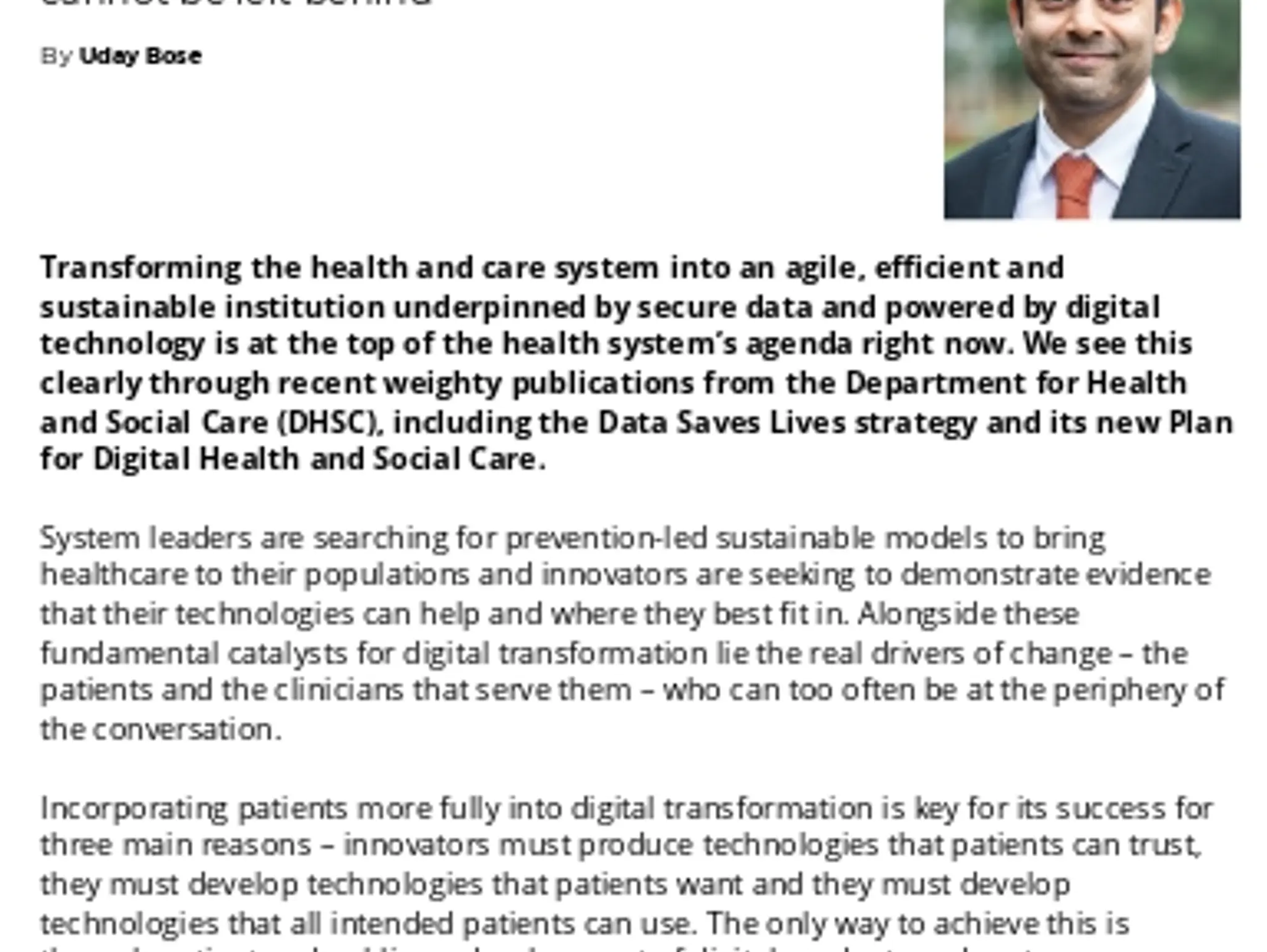 16-17 - PATIENT ENGAGEMENT - Involving the patient voice  in digital transformation