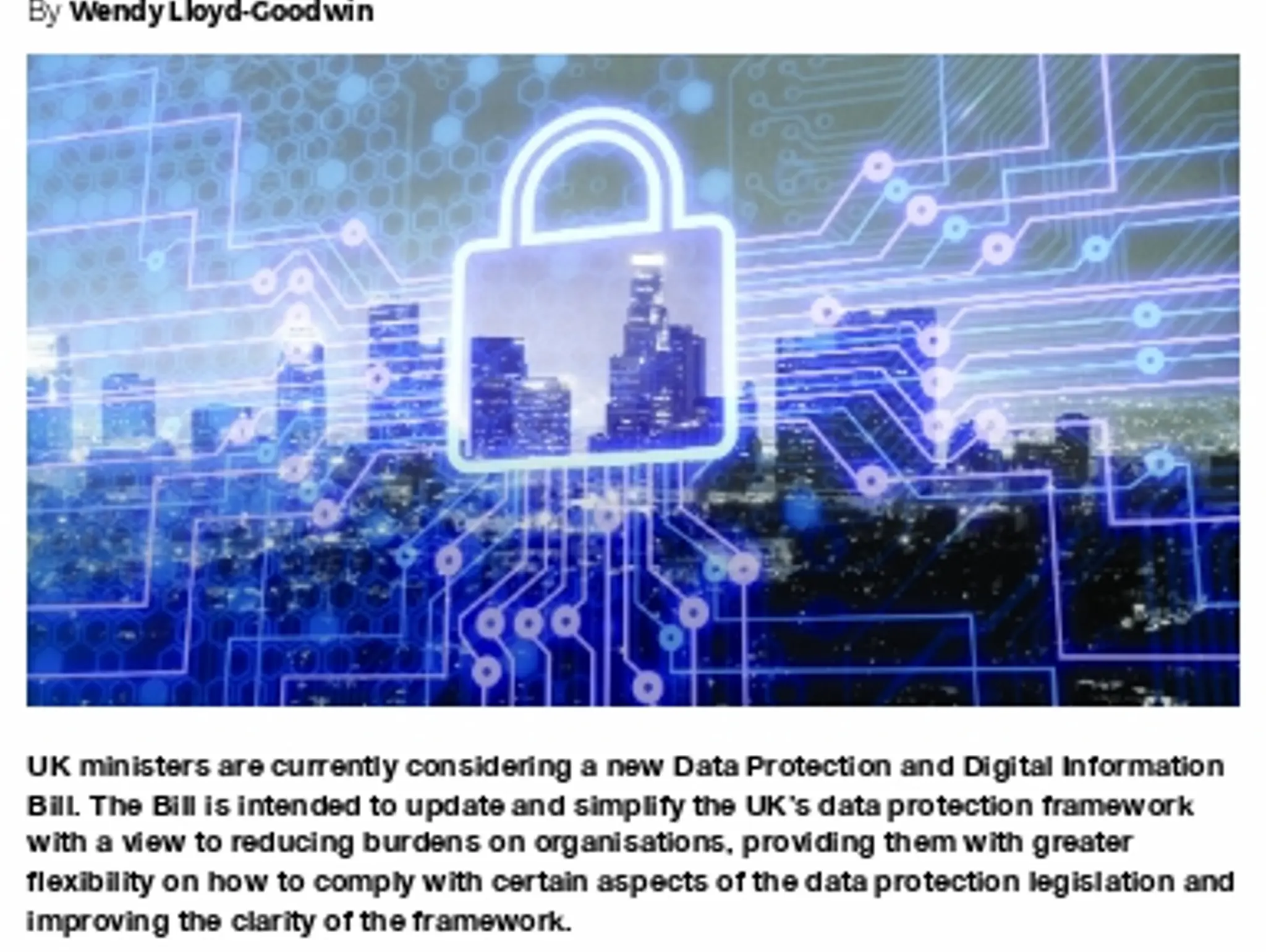 35 - DATA PROTECTION - The challenges of the proposed Data Protection and Digital Information Bill