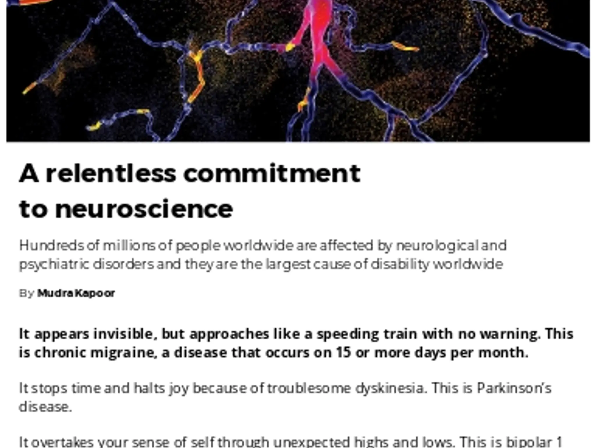 23 - NEUROSCIENCE - A relentless commitment to neuroscience