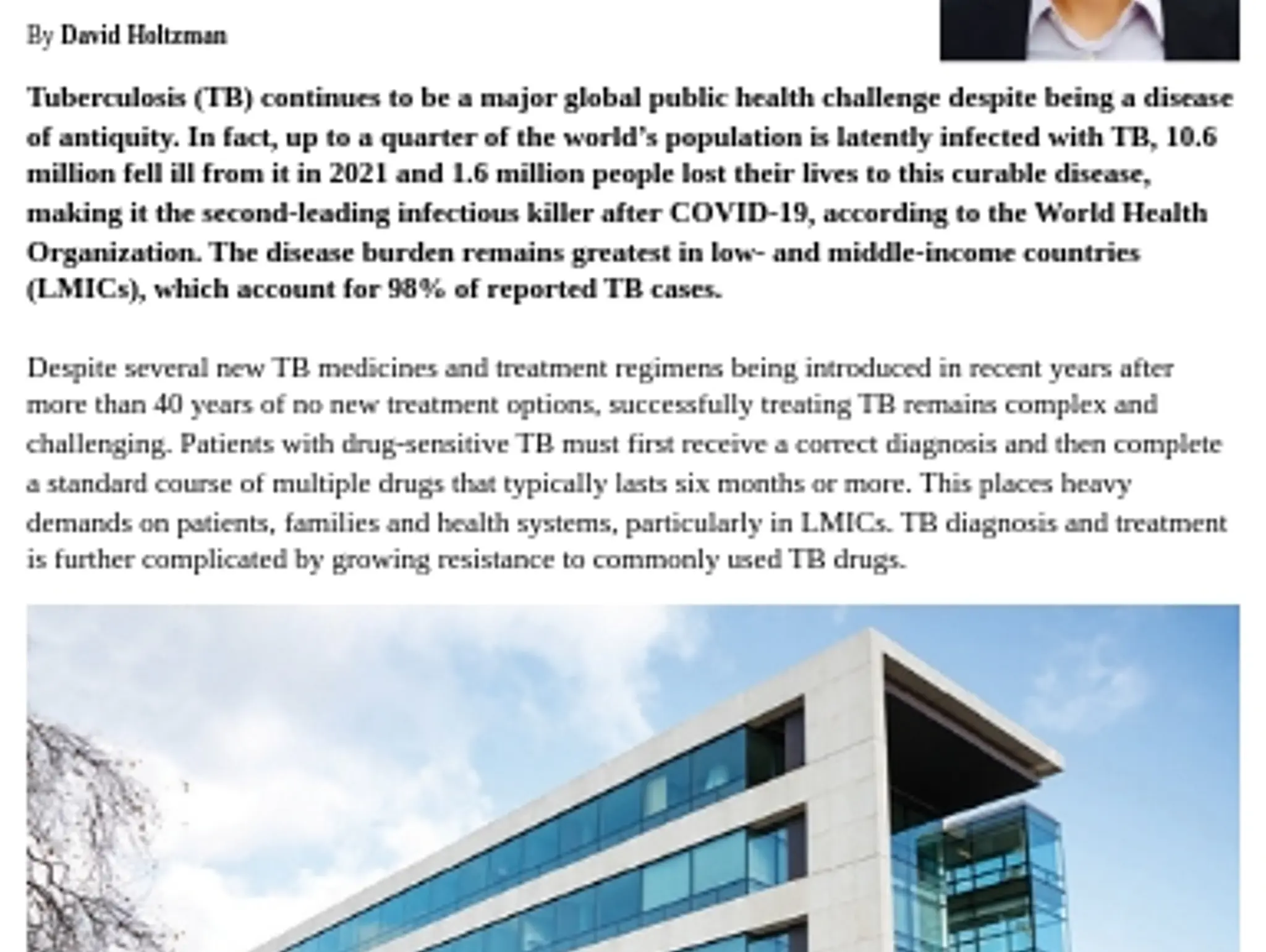 16-17 - TUBERCULOSIS - Using the power of data to future-proof the clinical development industry