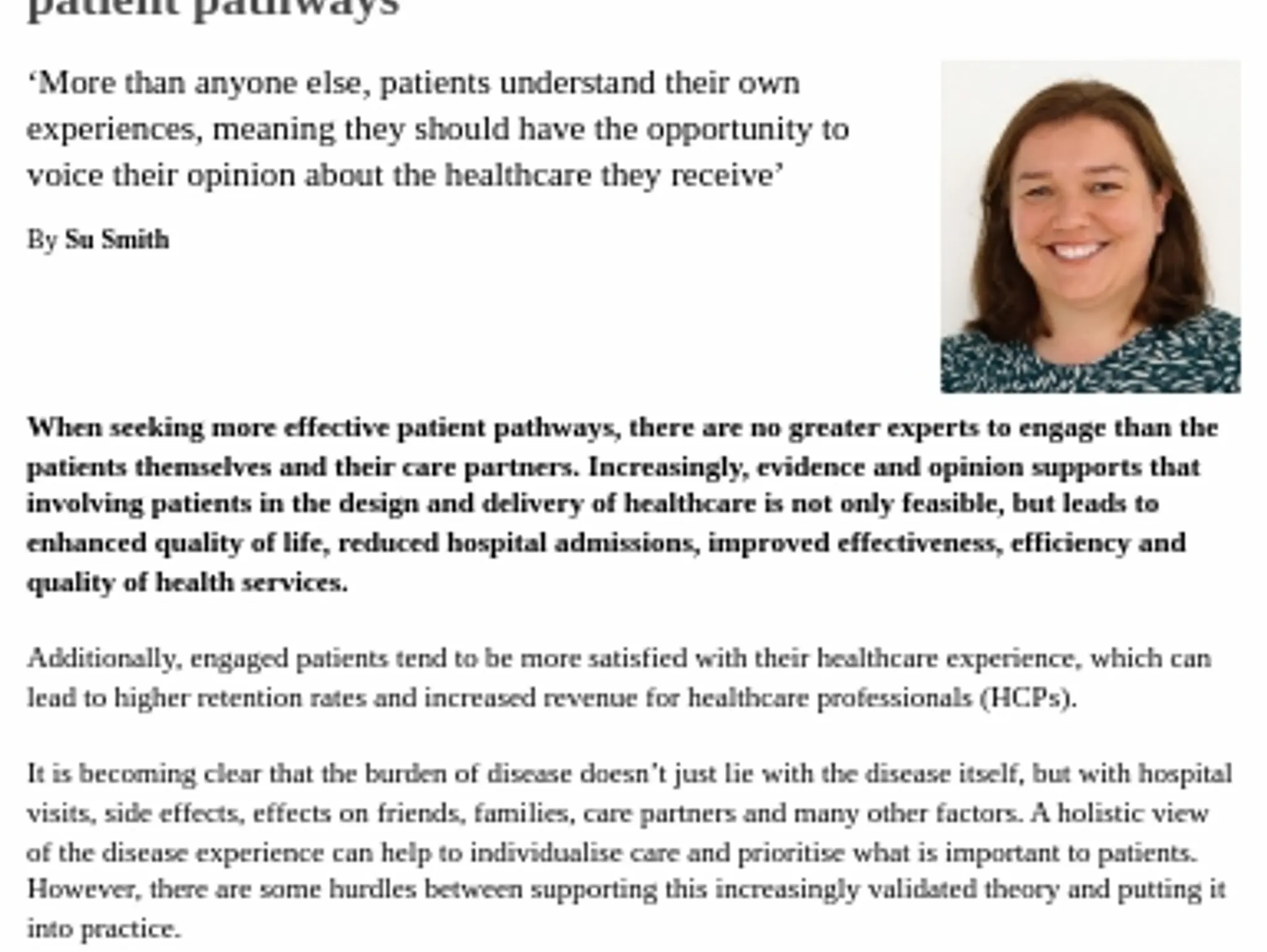 41 - TL ORIGINS - Engaging with patients will create more effective patient pathways
