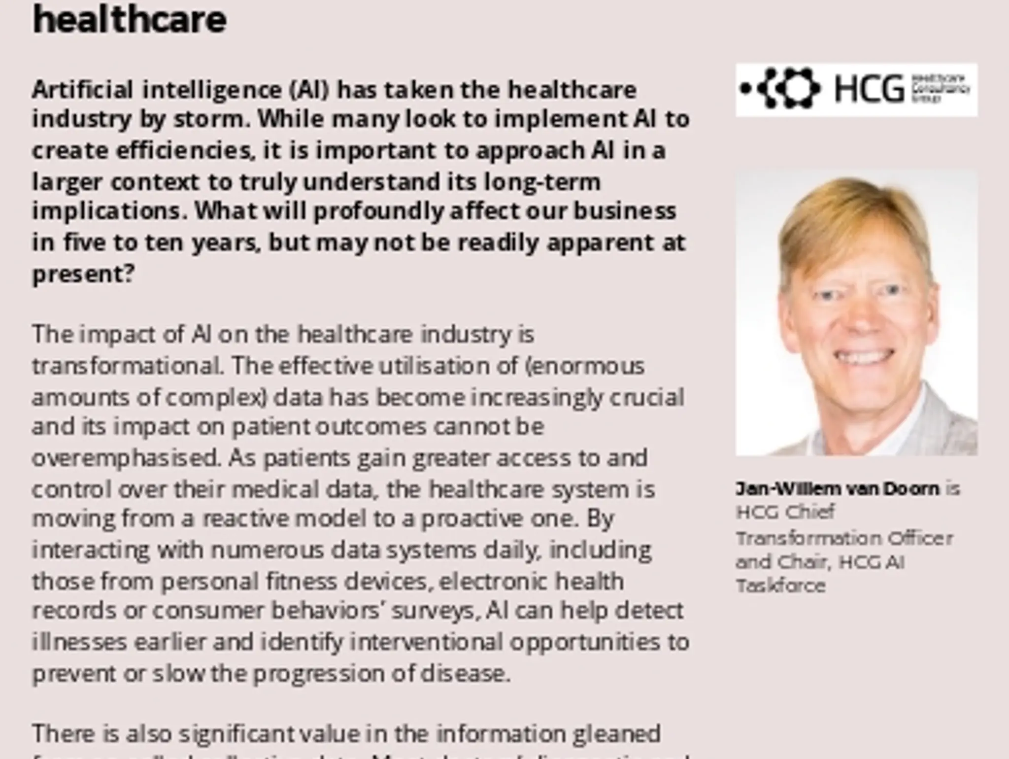 33 - TRENDS: HCG Healhcare Consultancy Group