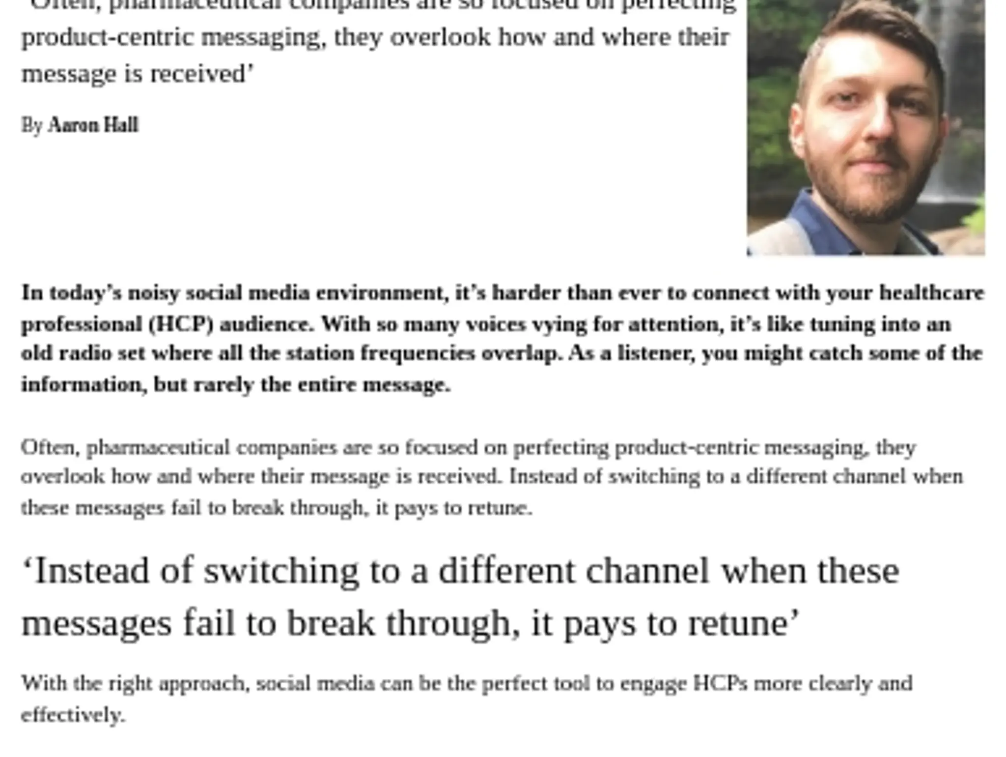 41 - TL PURPLE AGENCY - Signal to noise: tuning social media to frequency HCP