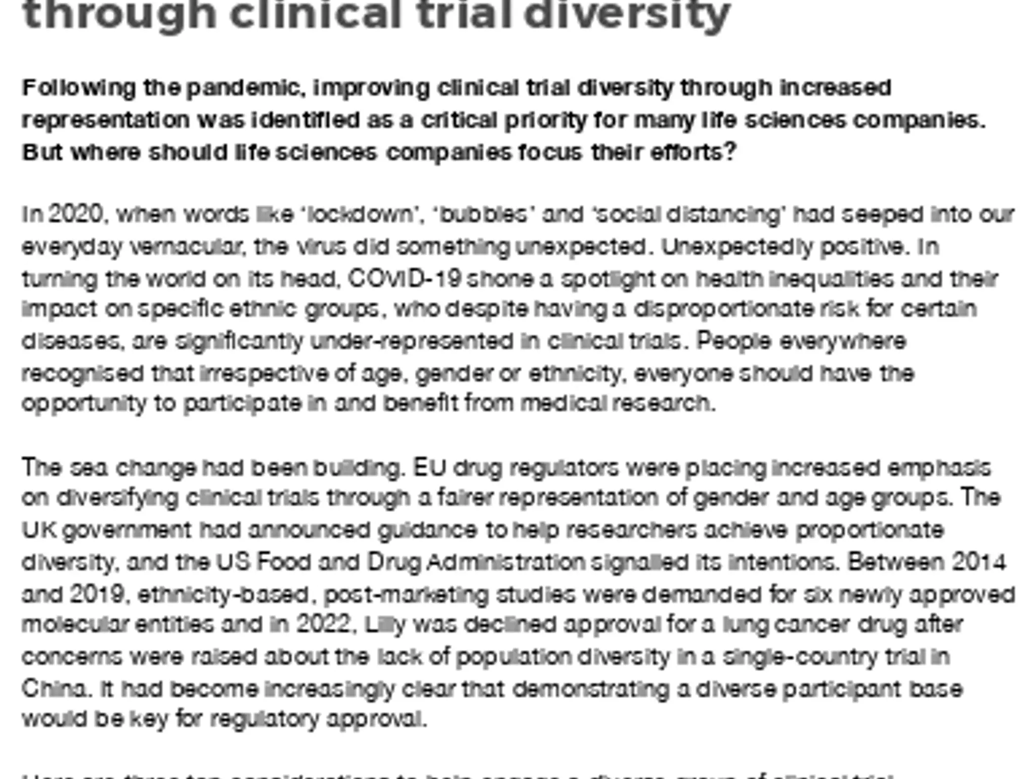 32 - TL EVOKE - Driving market access  through clinical trial diversity