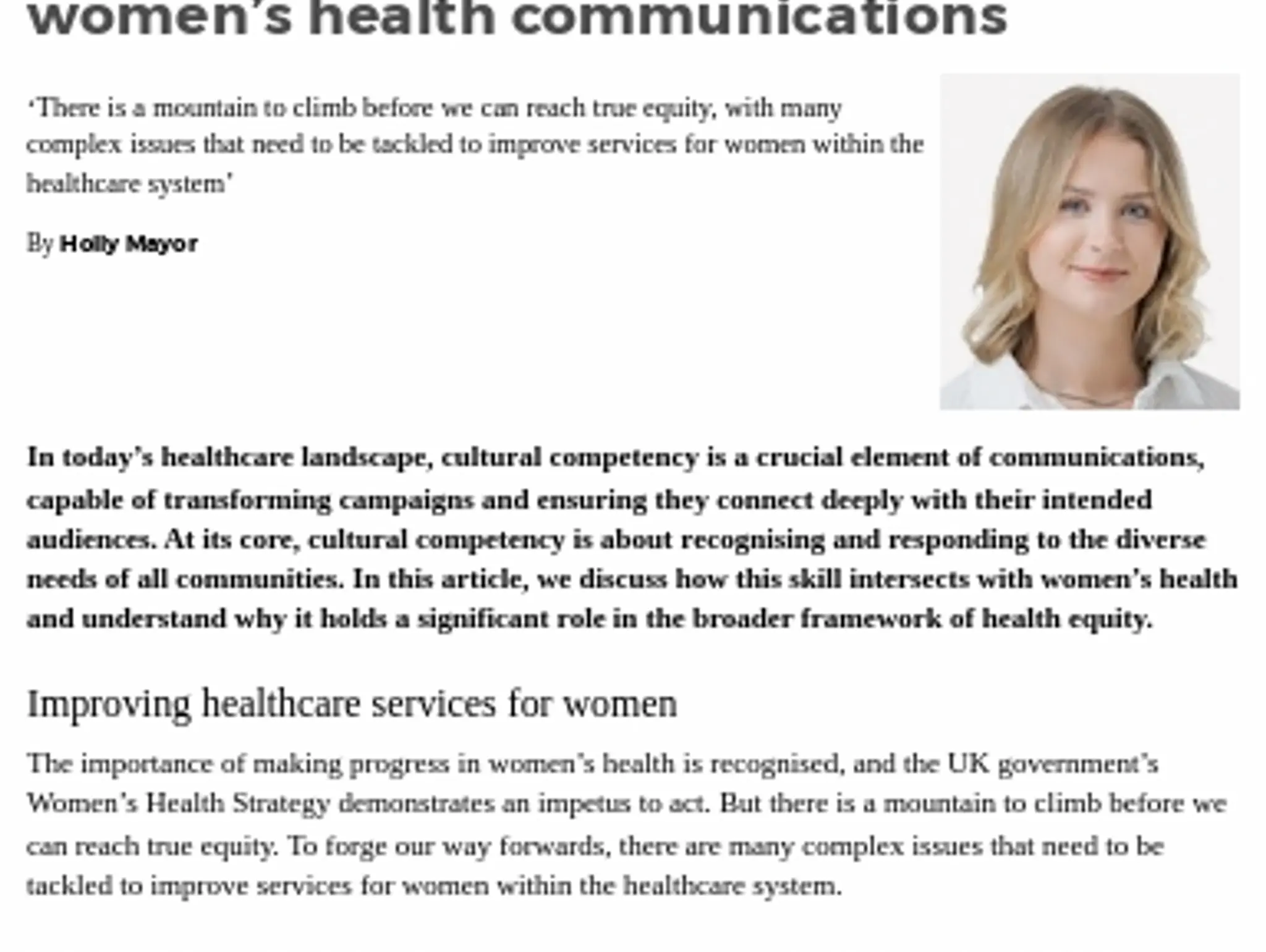 18 - TL AKT HEALTH - The vital role of cultural competency  in women’s health communications