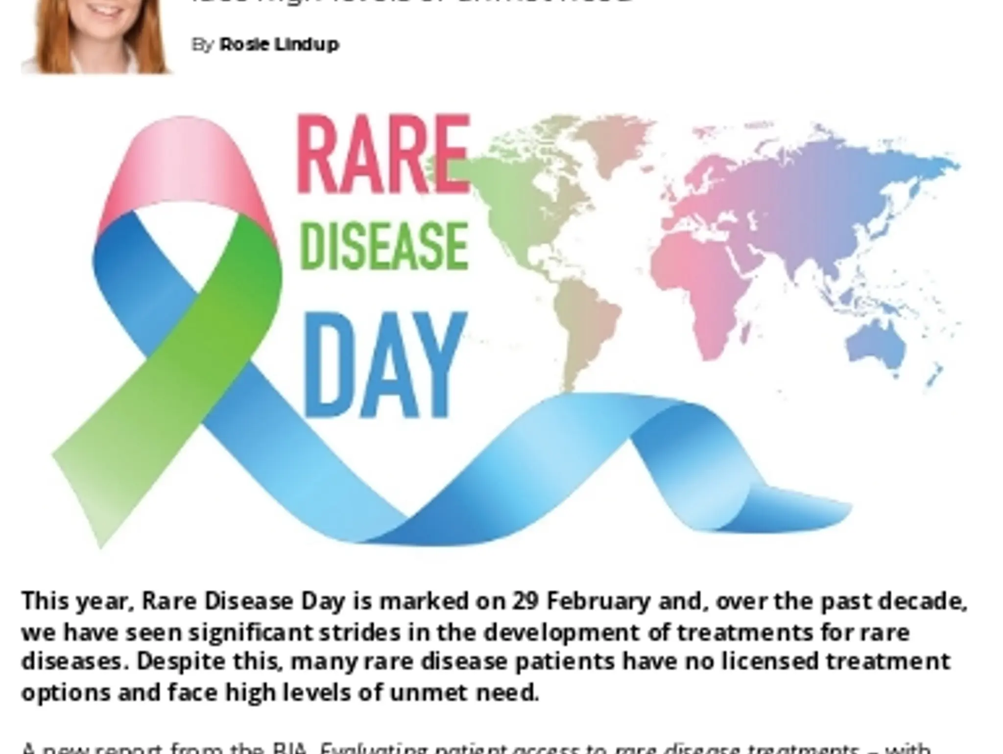 16-17 - RARE DISEASES - Rare diseases – driving further improvements in patient access