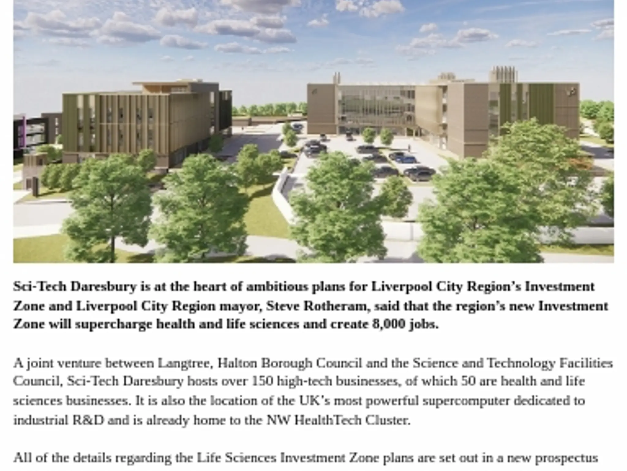 19 - UK LIFE SCIENCES - Life sciences sector expands in Liverpool