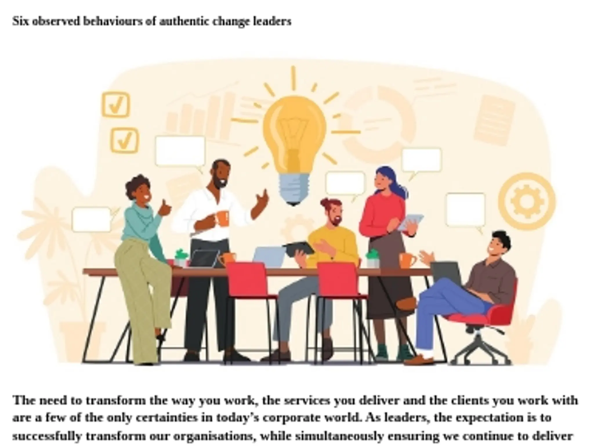 INNOVATIVE IMPACT BLOG - The changemakers:  authenticity is critical to successful transformation