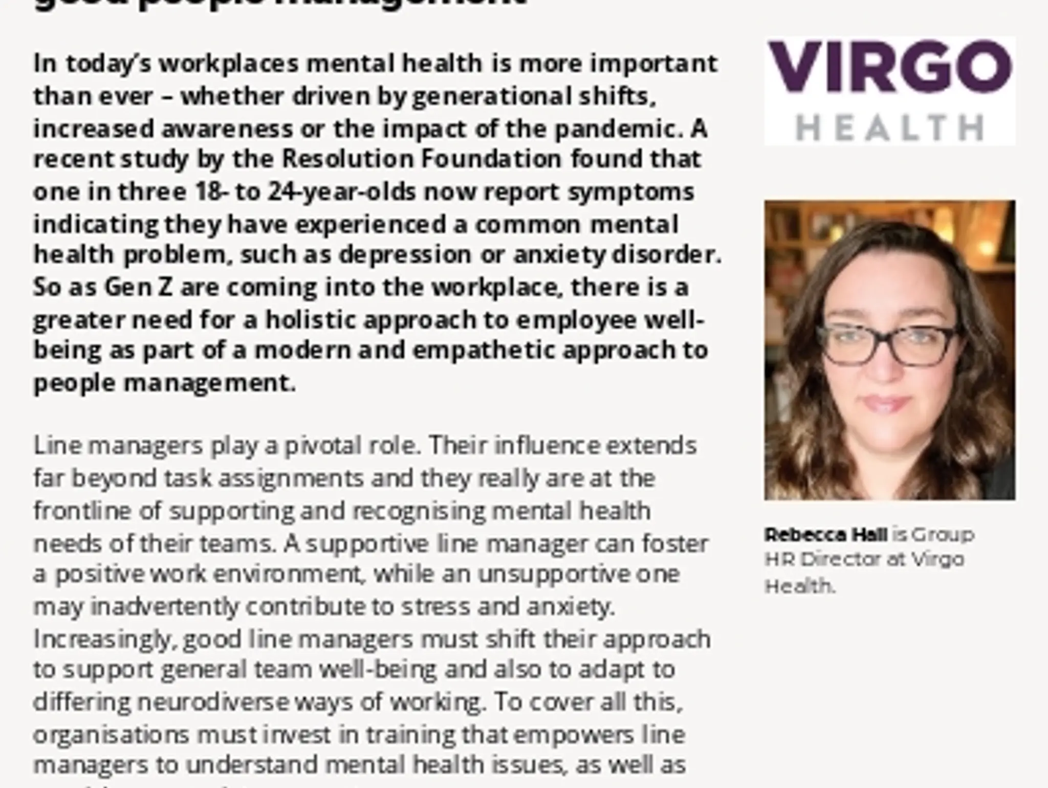 TRENDS: VIRGO Health