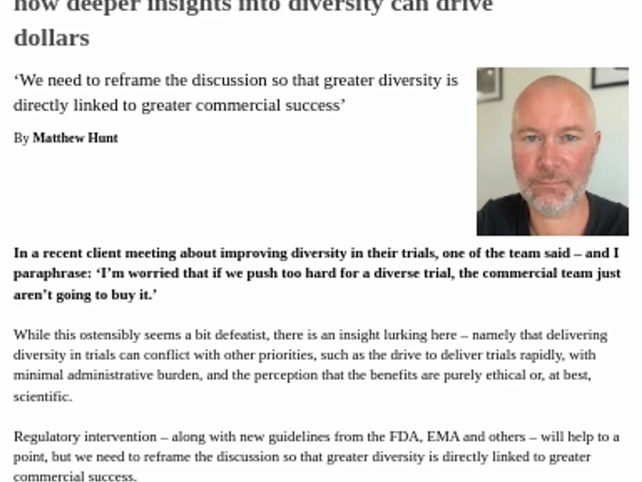 11 LONDON - Unearthing value:  how deeper insights into diversity can drive dollars