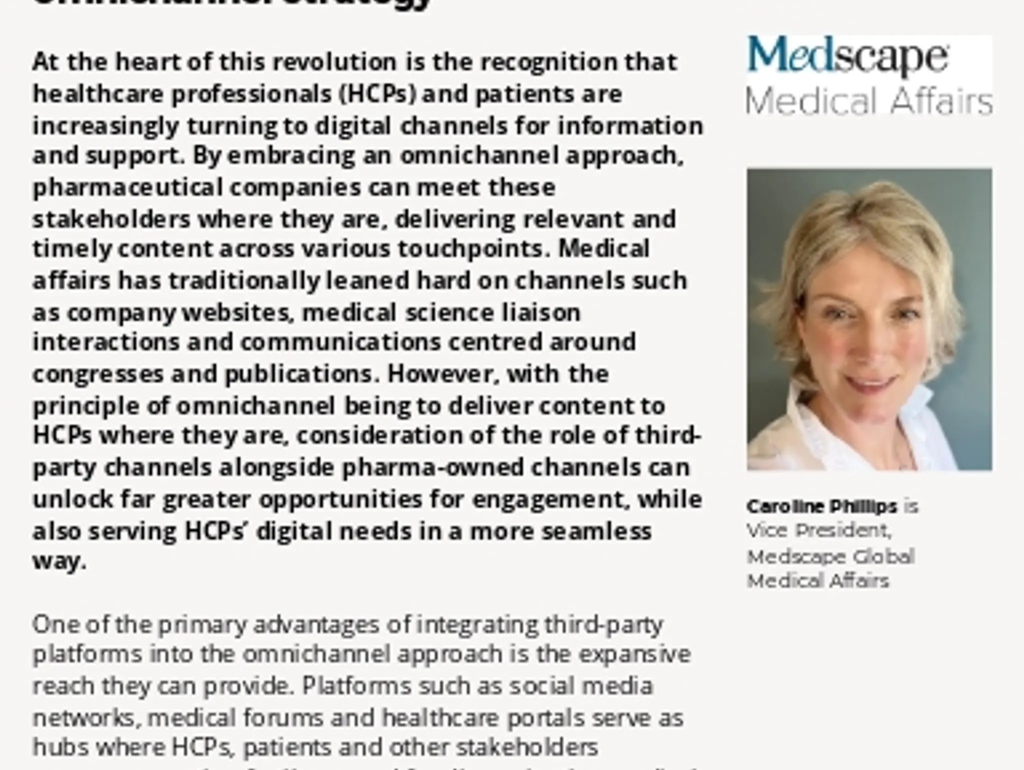 TRENDS: Medscape Medical Affairs