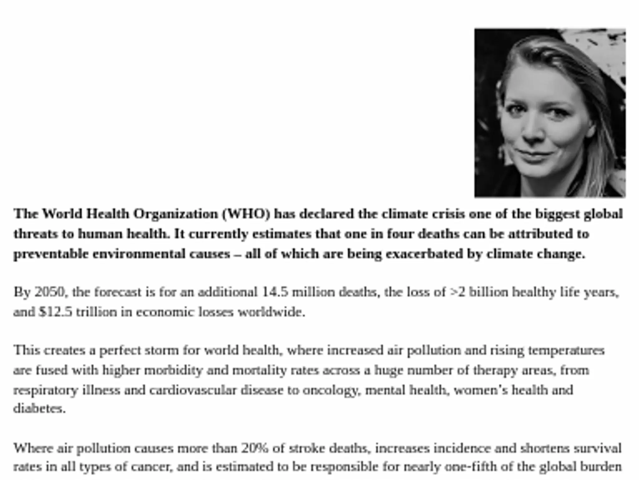 TL HAVAS LYNX - Climate of Health:  the prescription for survival