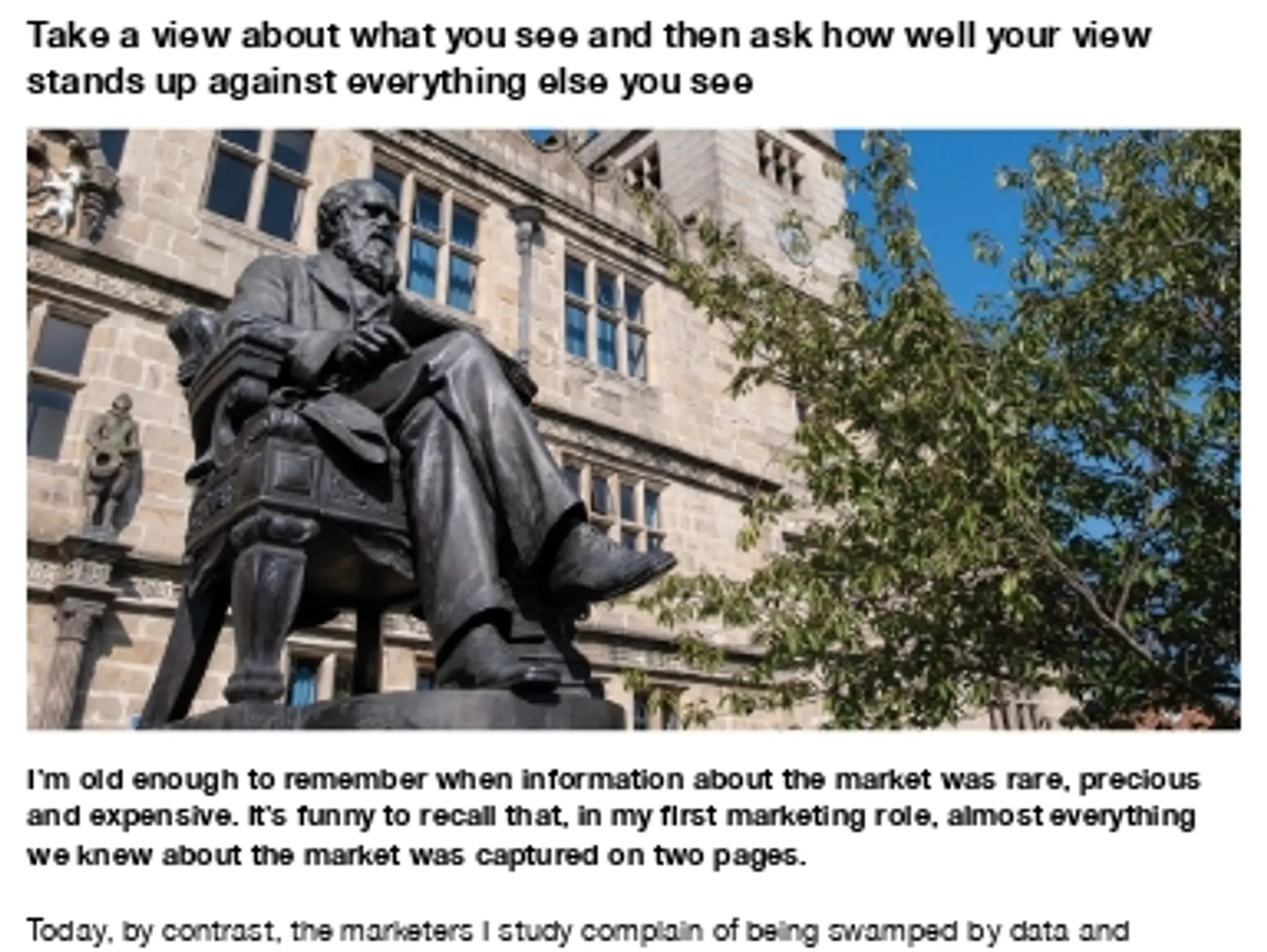 12 DARWIN'S MEDICINE - DARWIN’S DICTUM ON DATA