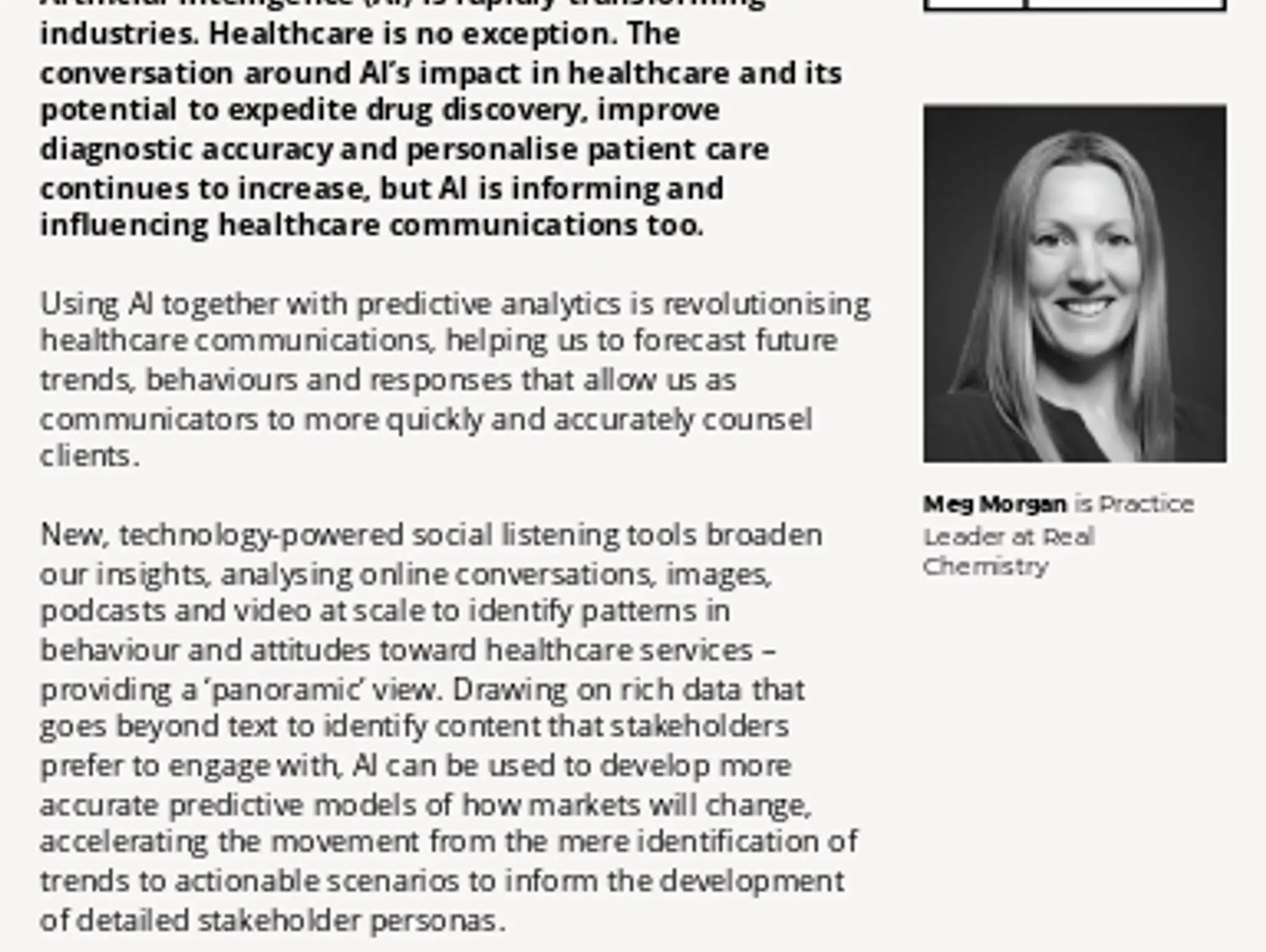 32 TRENDS: Real Chemistry