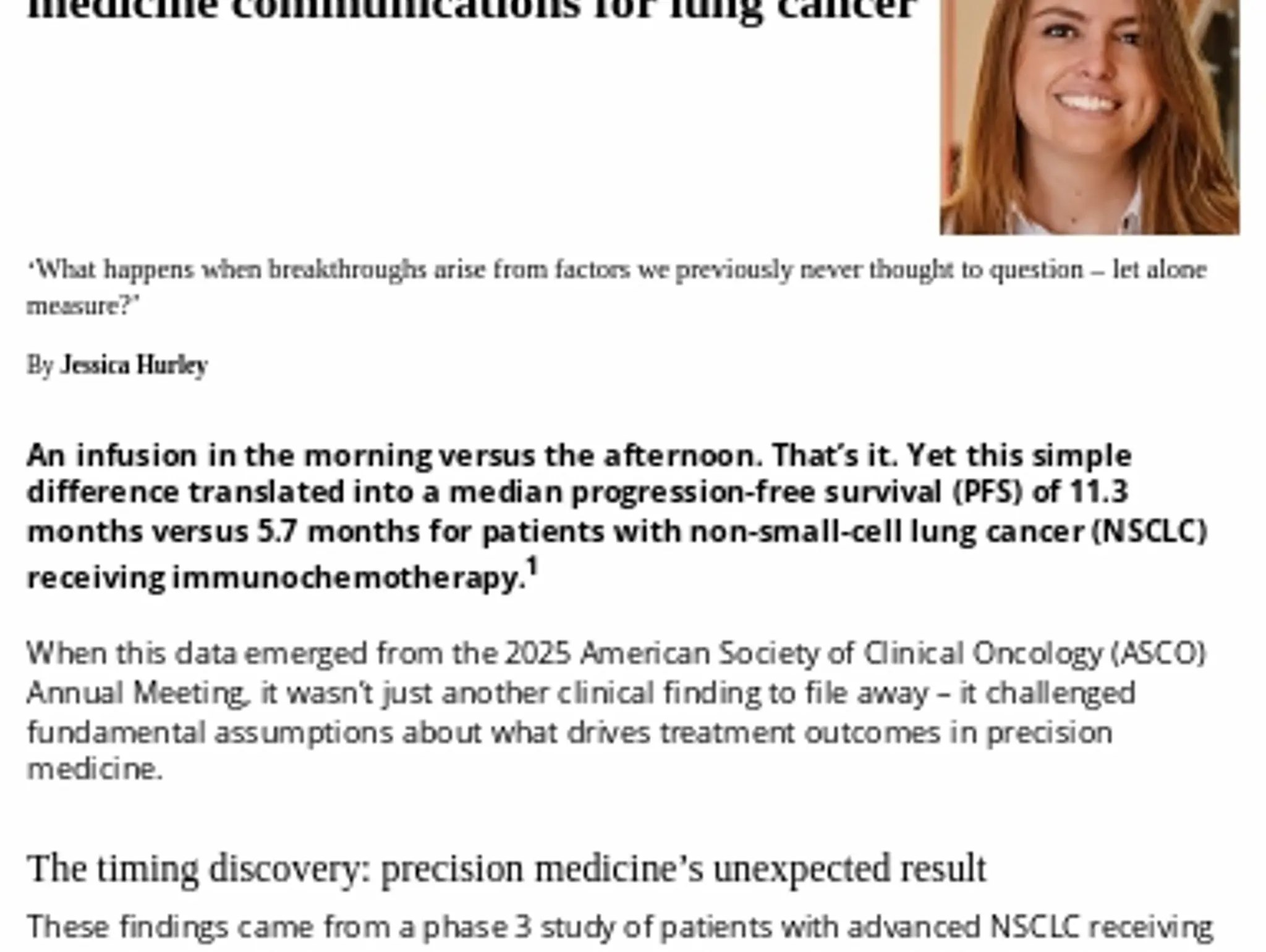 19 TL SYNERGY VISION - Embracing uncertainty in precision medicine communications for lung cancer