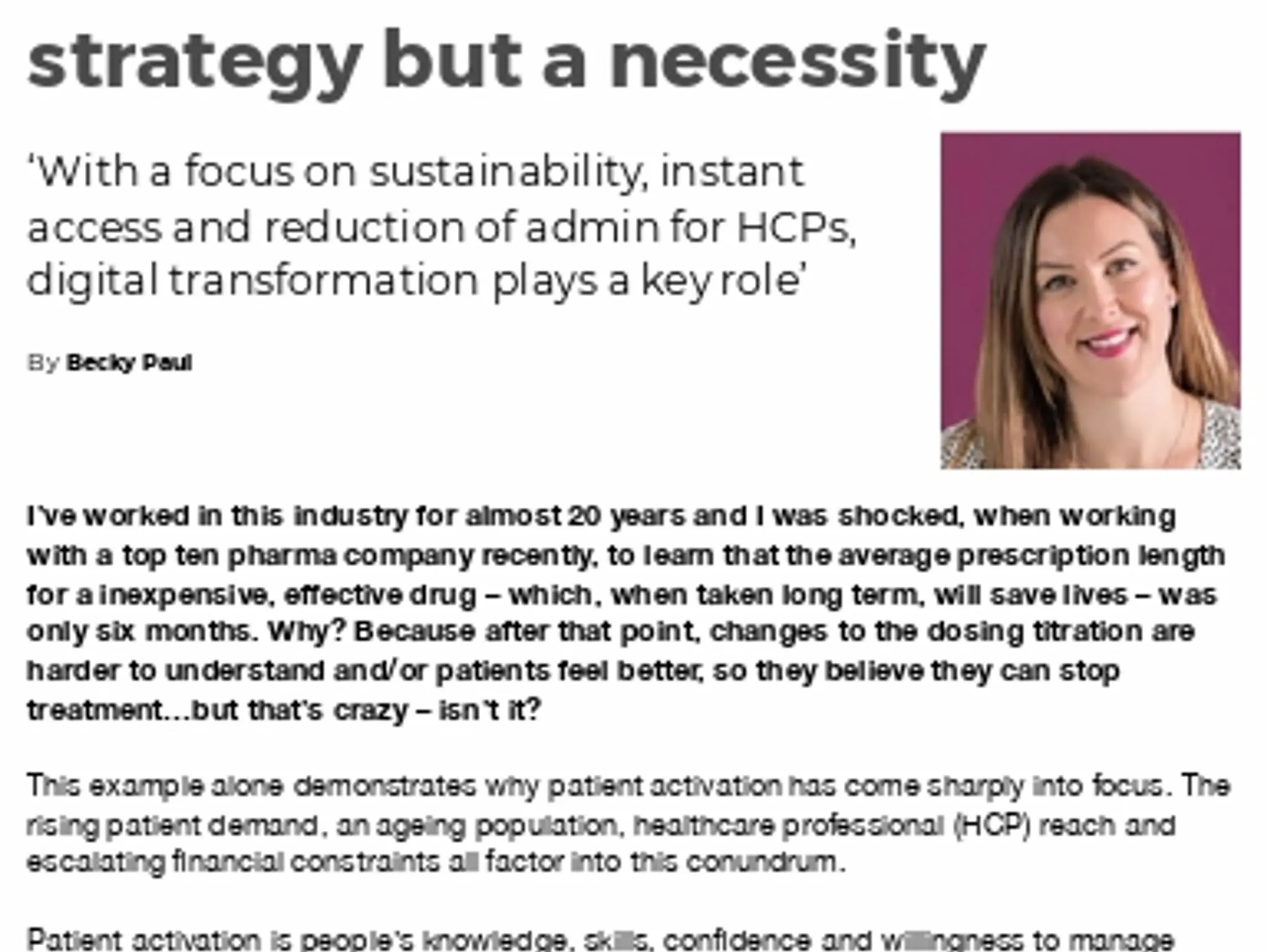33 TL BIONICAL SOLUTIONS - What does it mean to improve outcomes for patients with chronic conditions?