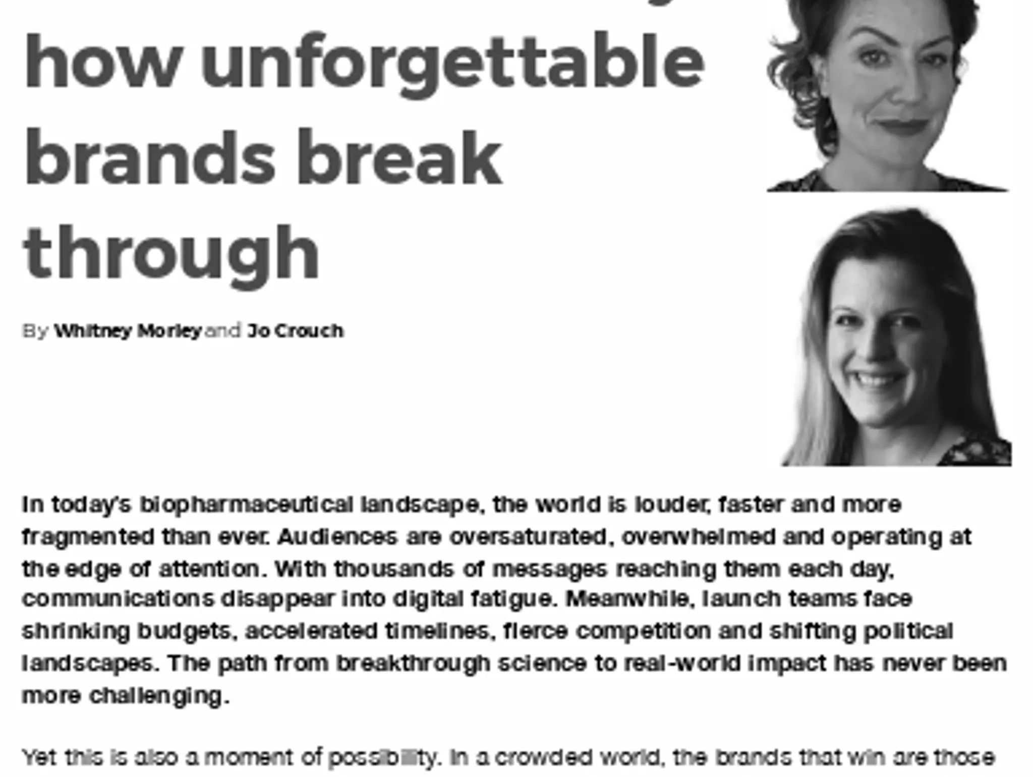 19 TL AVALERE HEALTH - Launch differently: how unforgettable brands break through