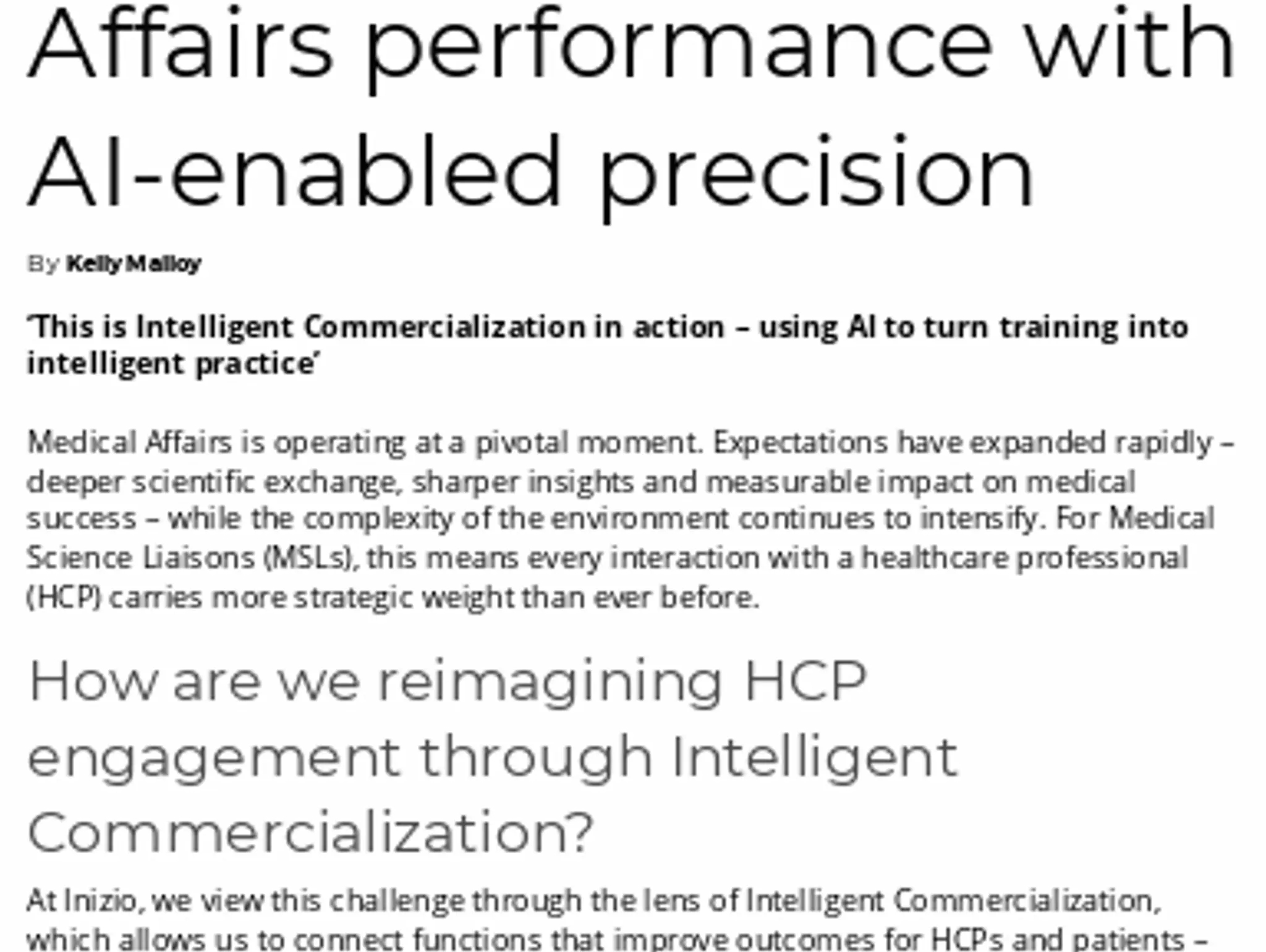 38 How HCP Interact is advancing Medical Affairs performance with AI-enabled precision