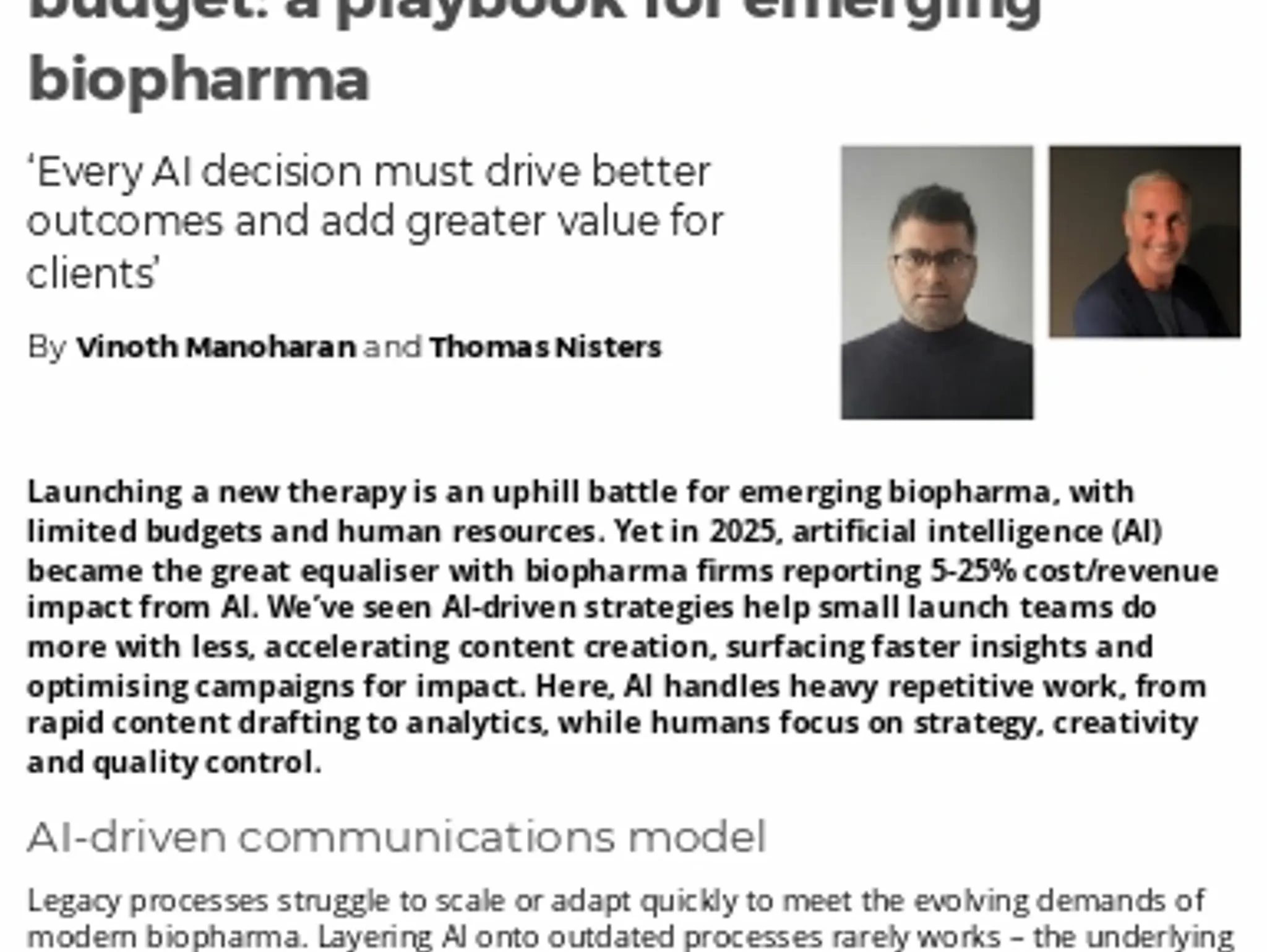 26 THOUGHT LEADER Syneos