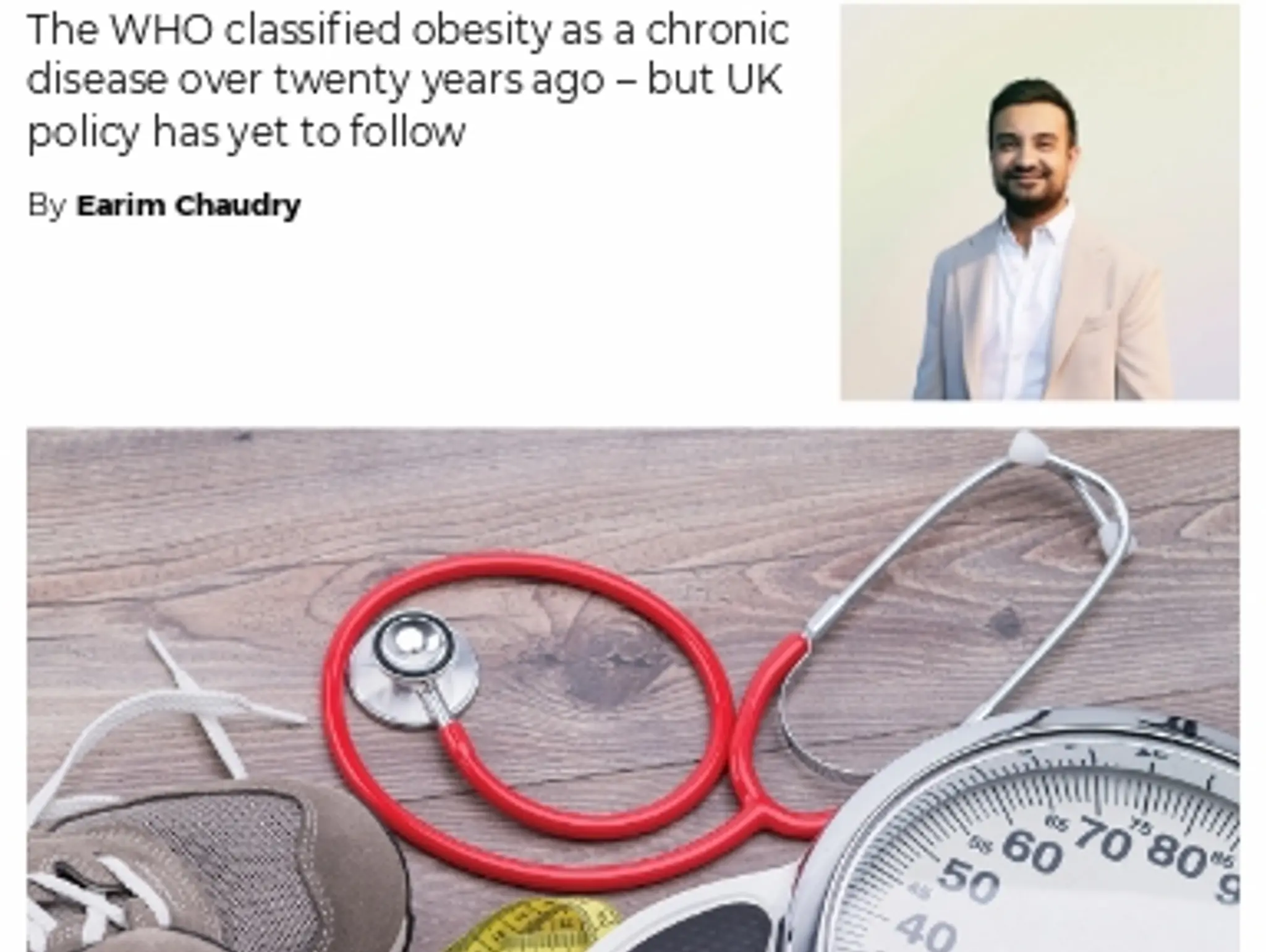 22-23 Obesity care in the UK – why it can’t improve until it is recognised as a disease