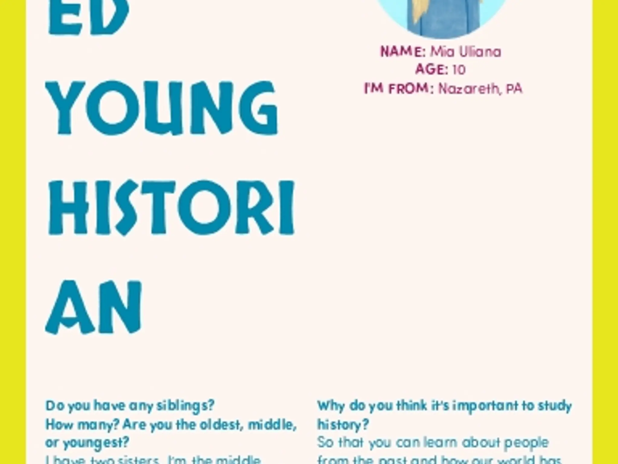 Featured Young Historian