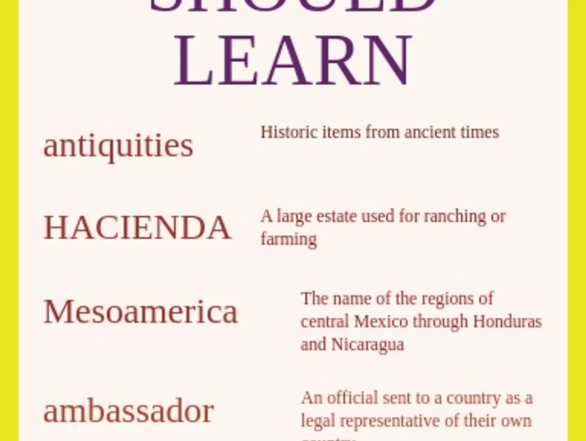 Words We Should Learn