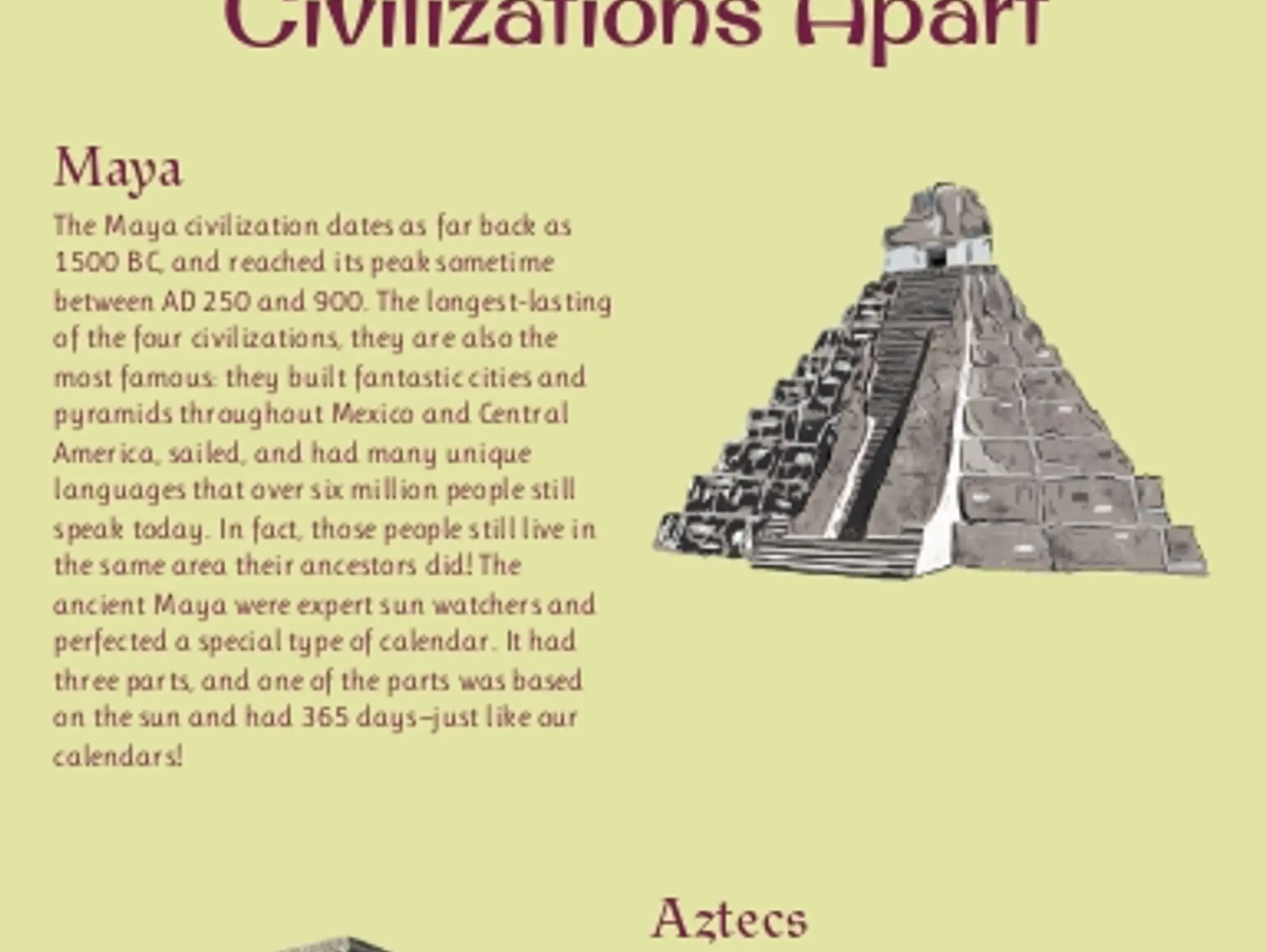 How to Tell the Four Mesoamerican Civilizations Apart