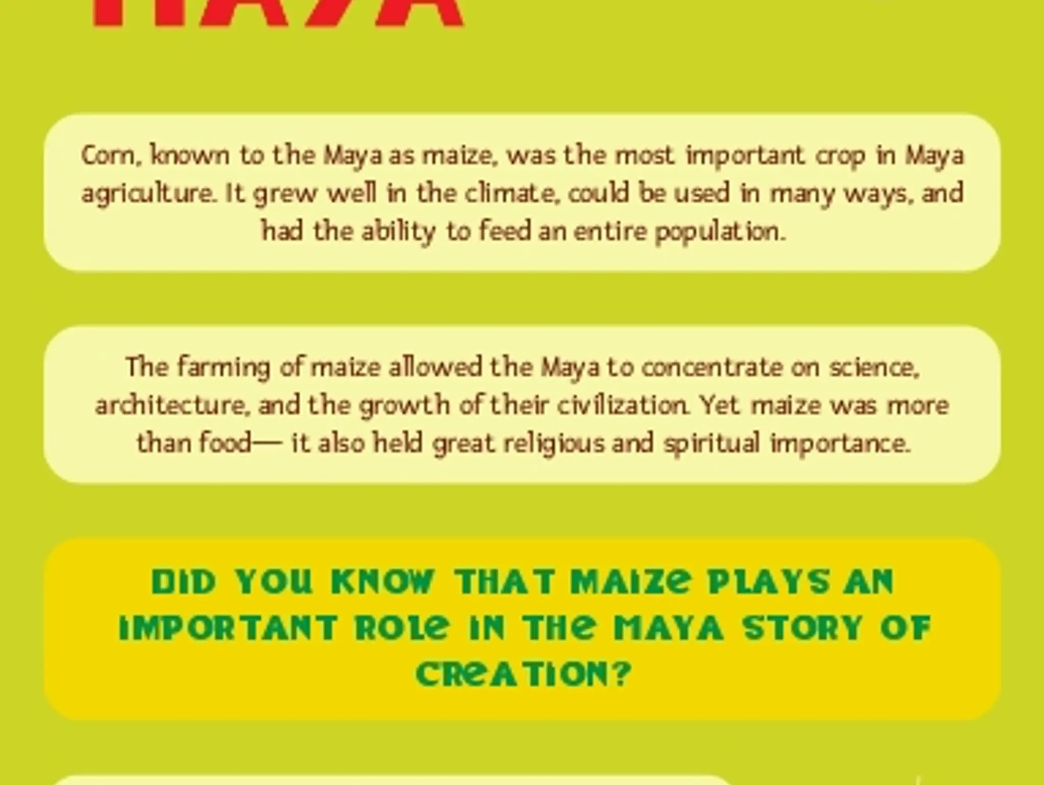 Maize and the Maya