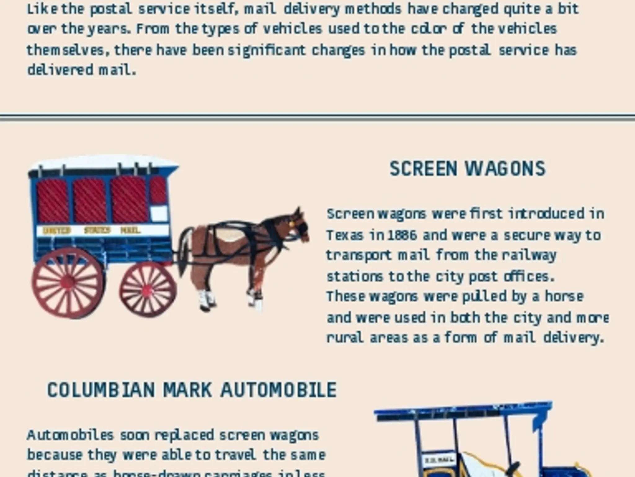 The Mail Car Evolution