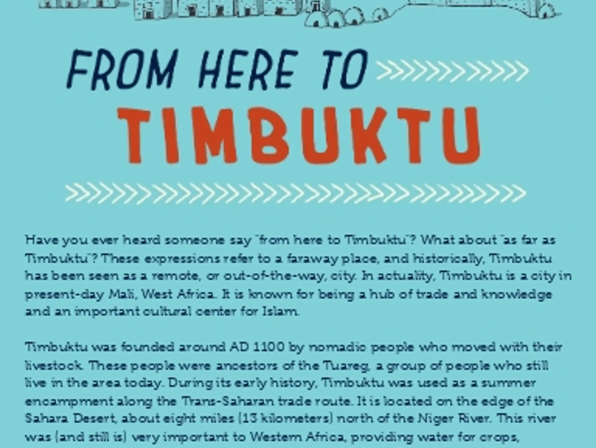 From Here to Timbuktu