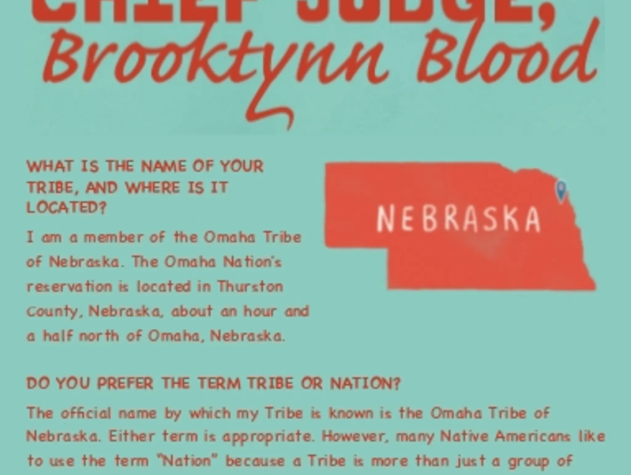 Interview with a Chief Judge, Brooktynn Blood