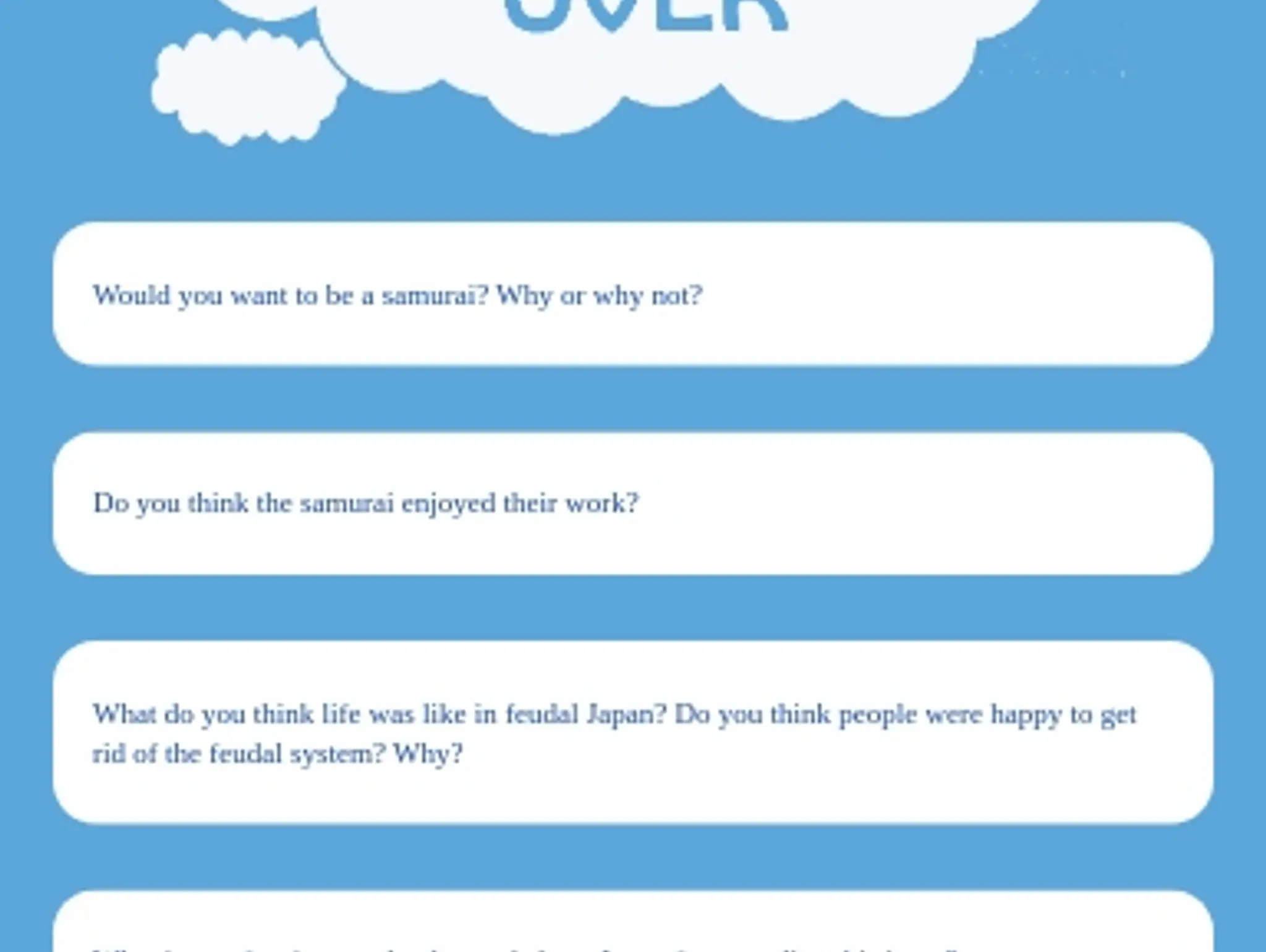 Thinking It Over