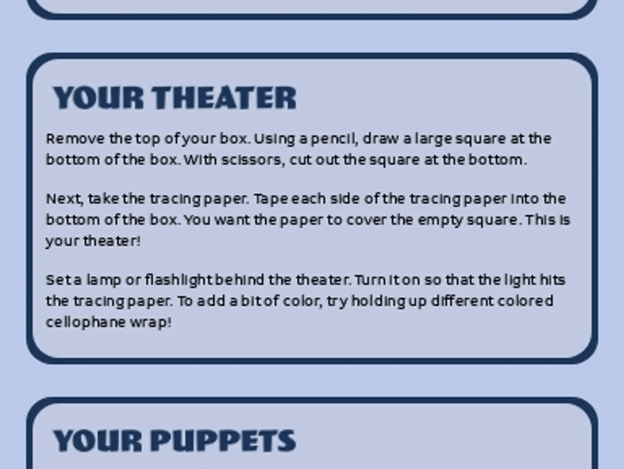 Build Your Own Shadow Theater