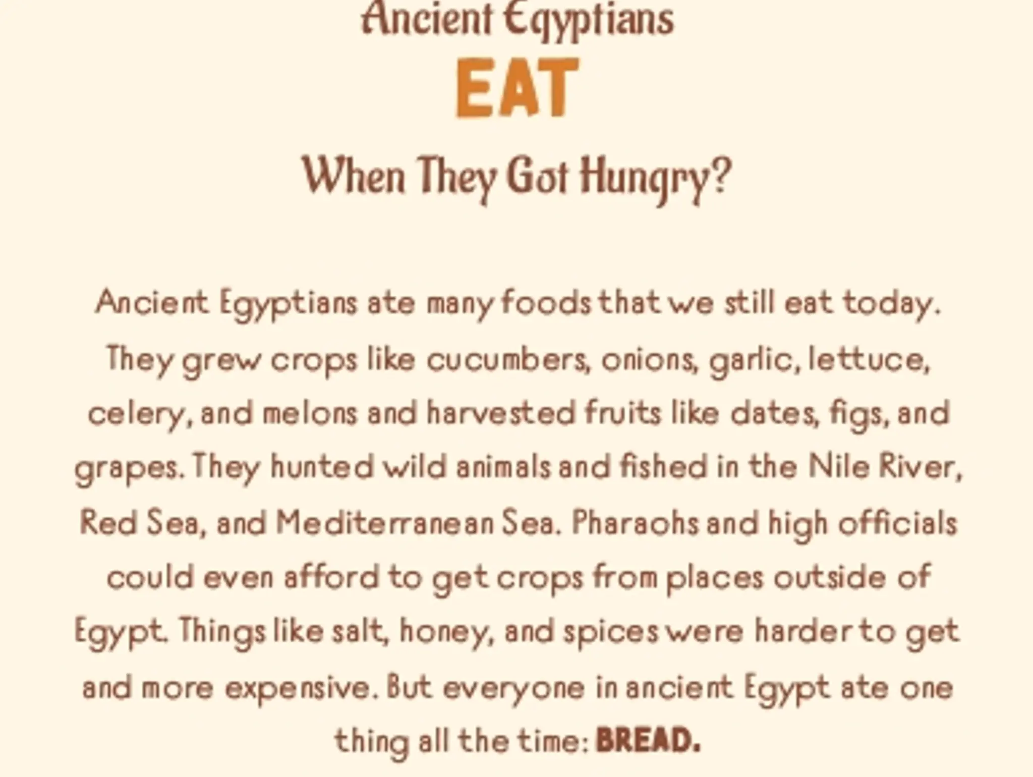 What Did Ancient Egyptians Eat?