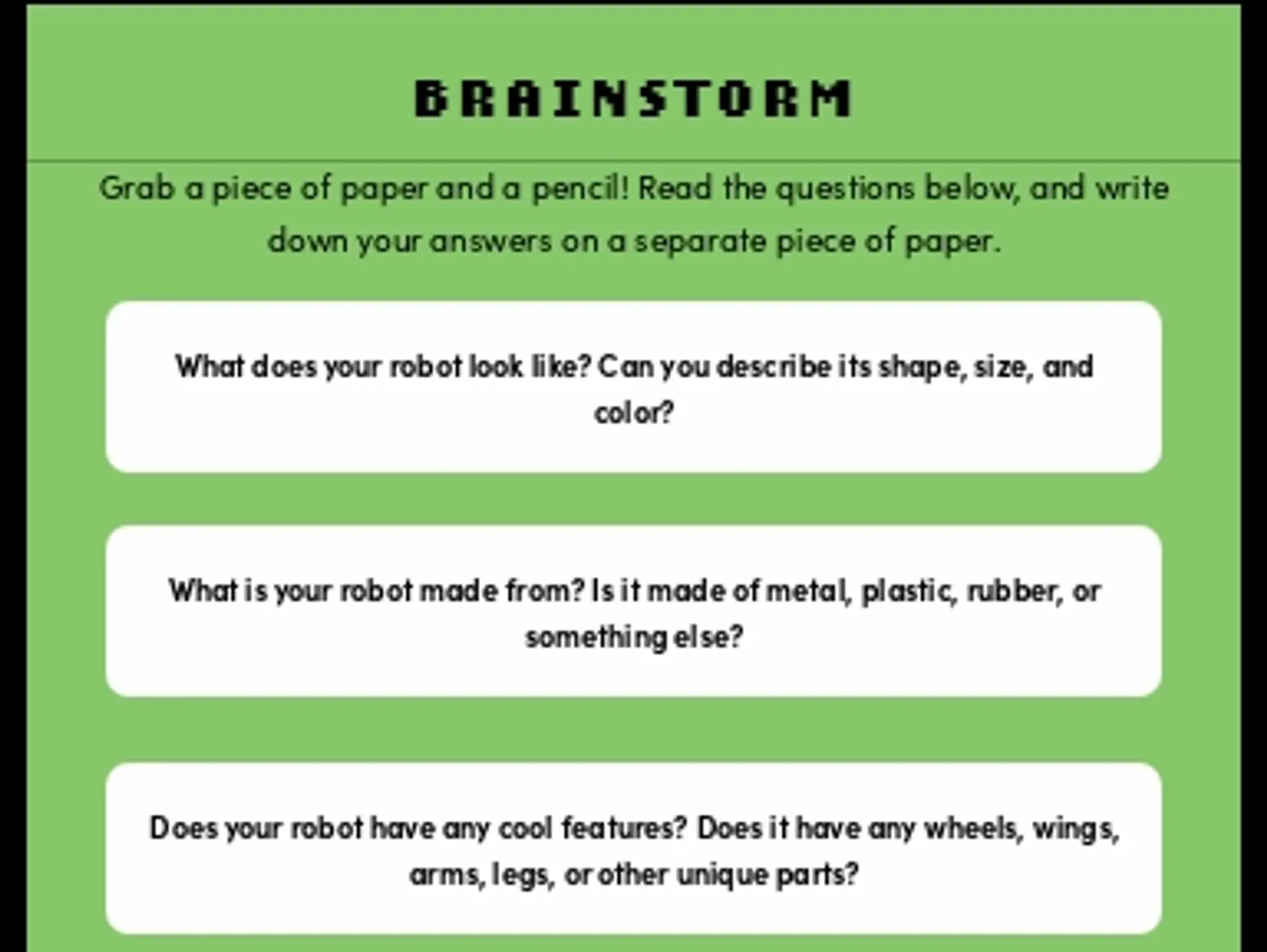 Design a Robot