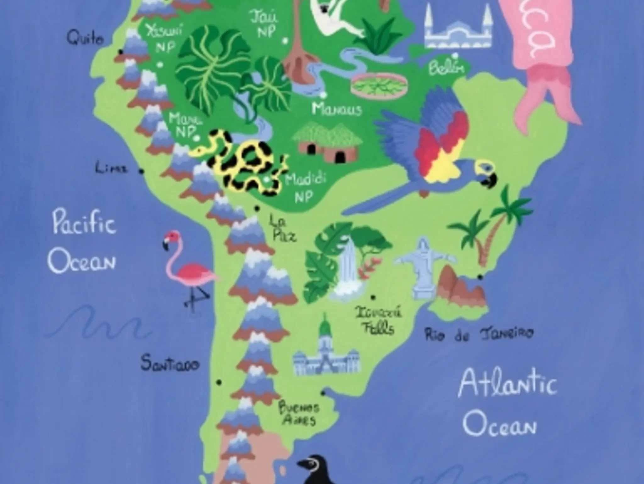 Map of South America