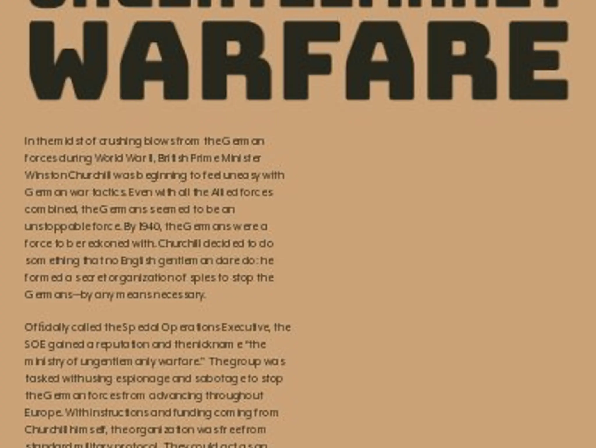 The Ministry of Ungentlemanly Warfare