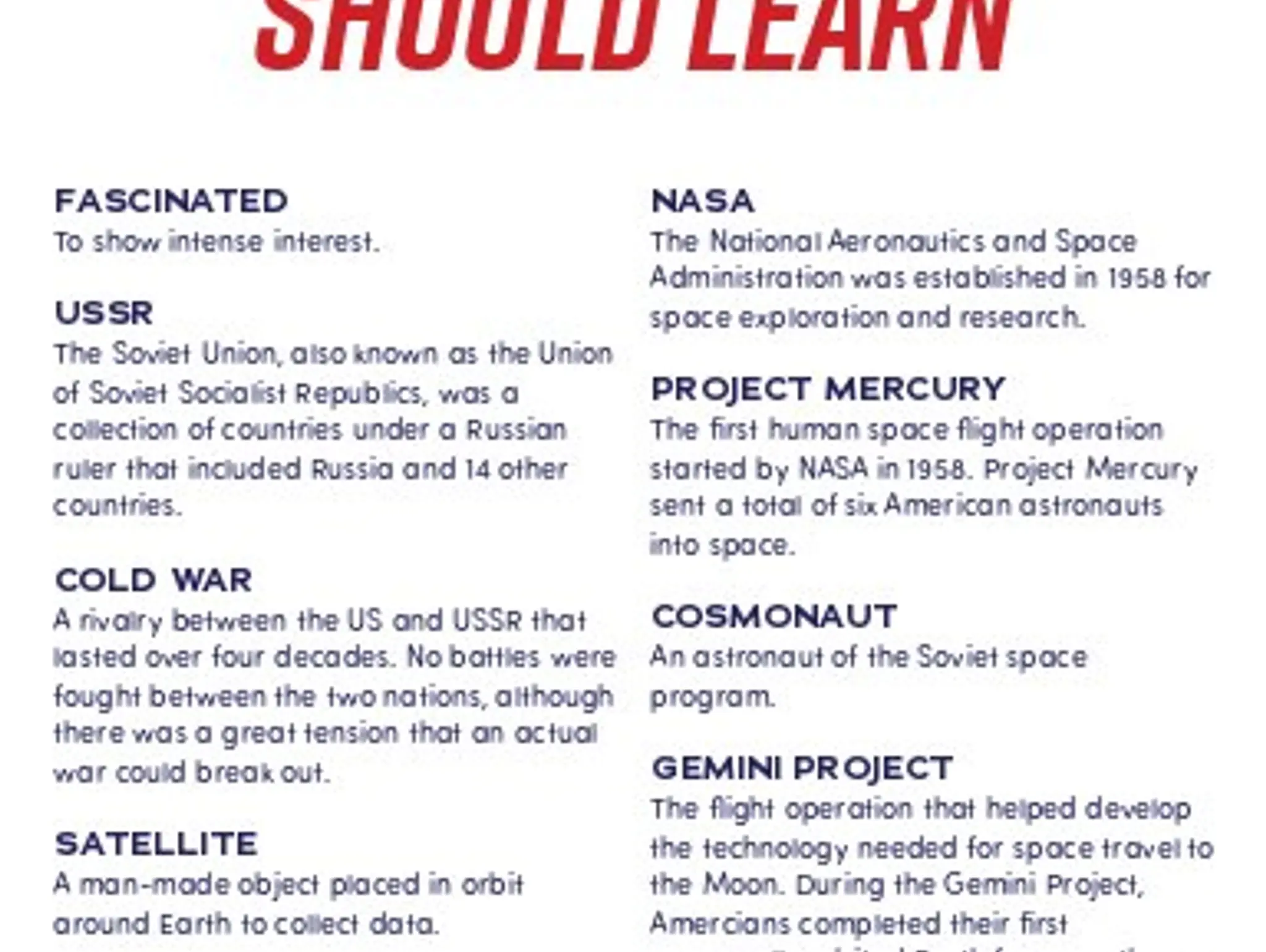 Words We Should Learn