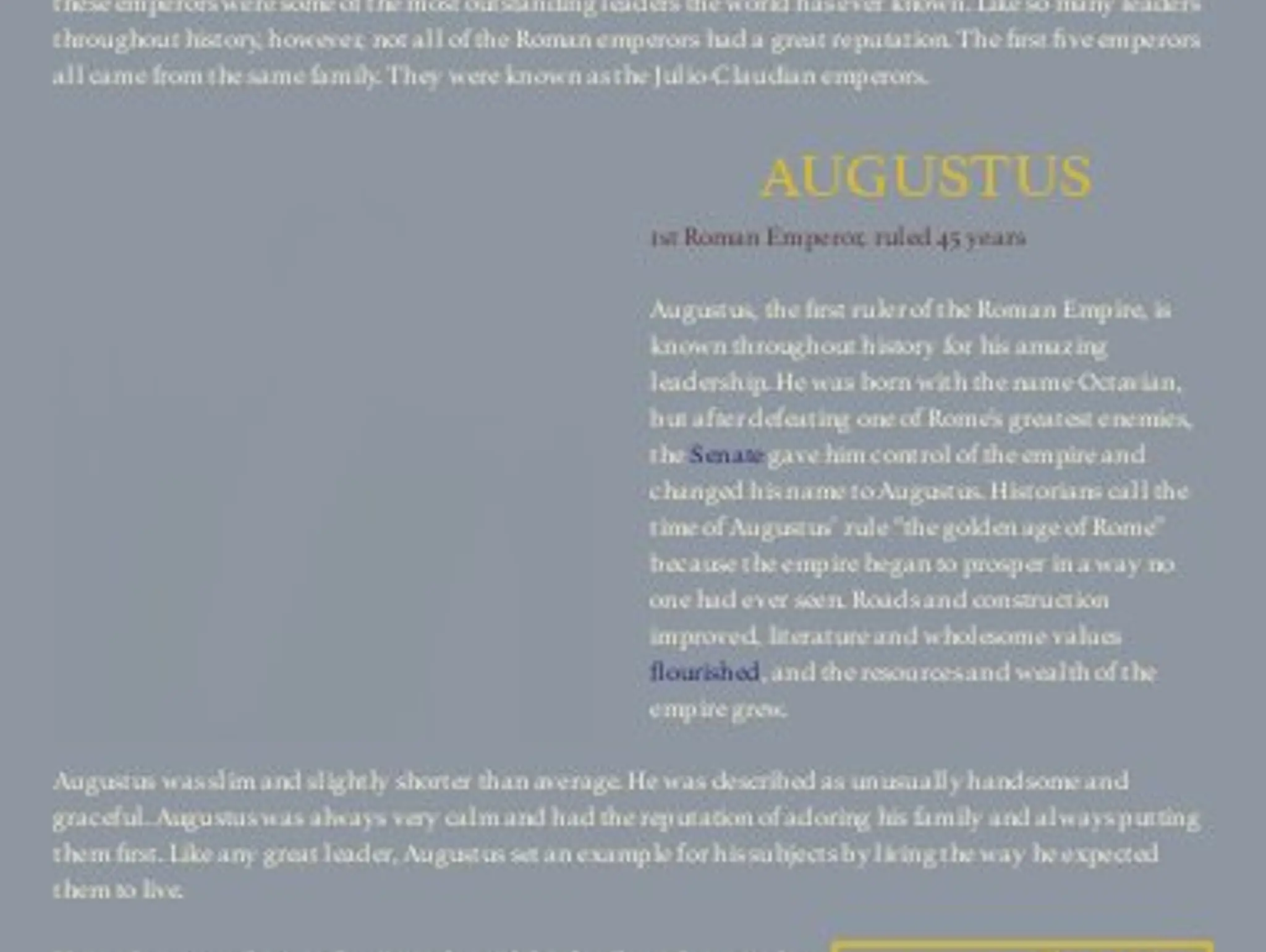 The First Roman Emperors