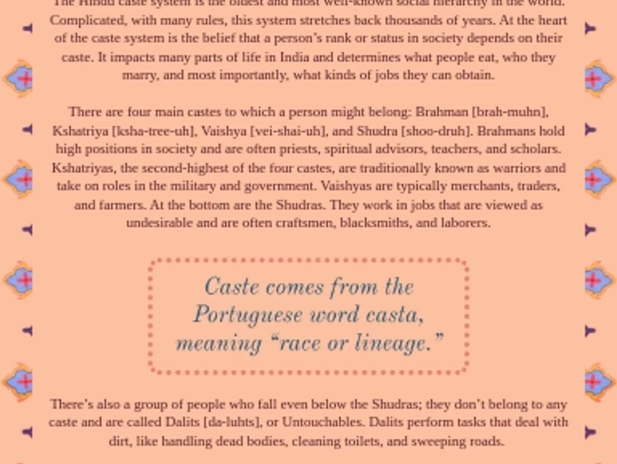 Layers of Society: The Caste System